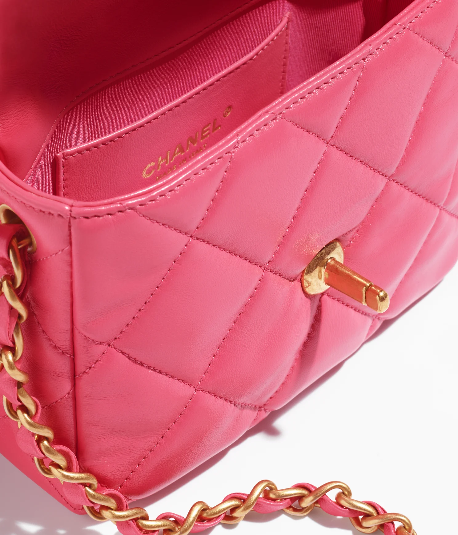 NMLambskin MINI FLAP BAG-Pink