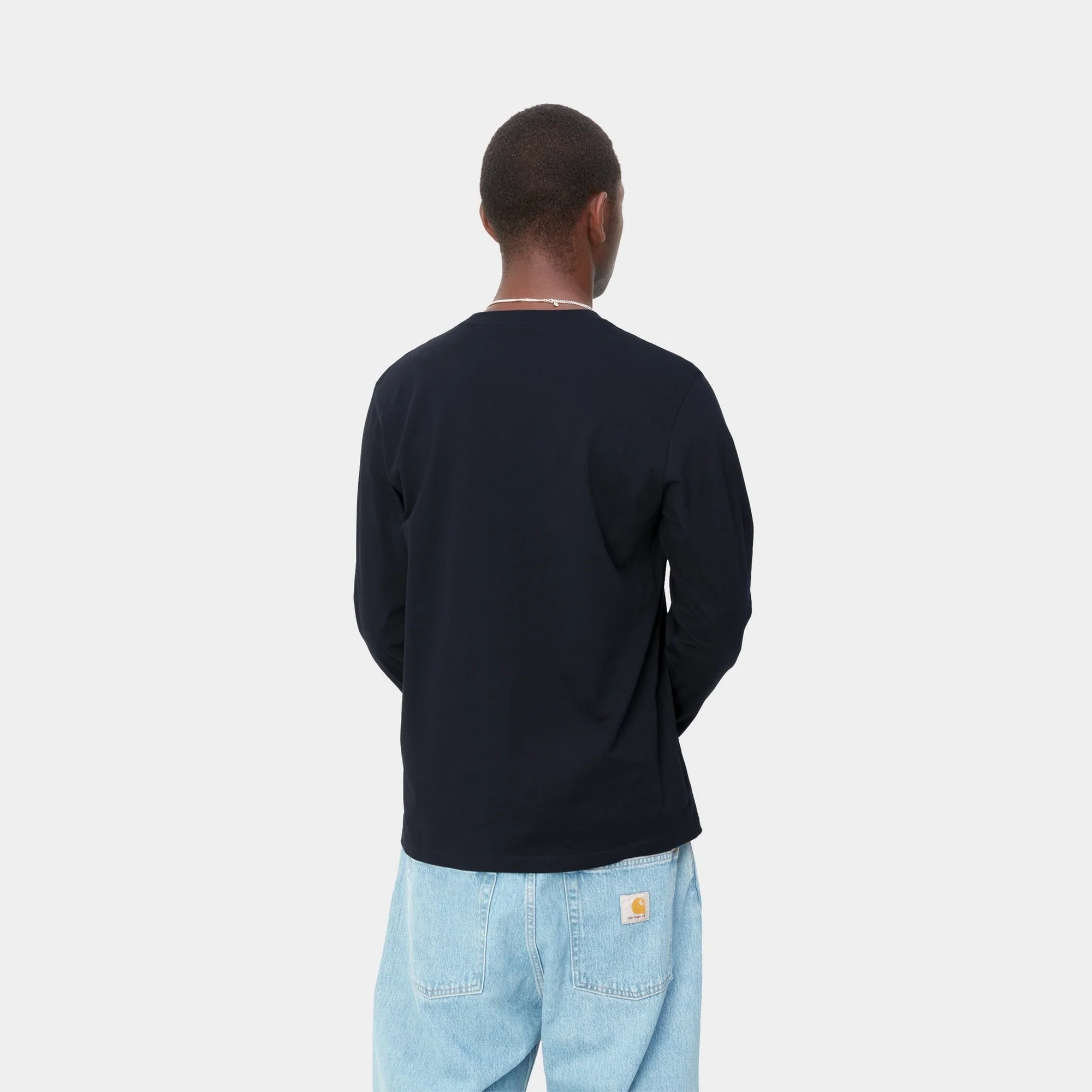 NMLong Sleeve Pocket T-Shirt | Dark Navy