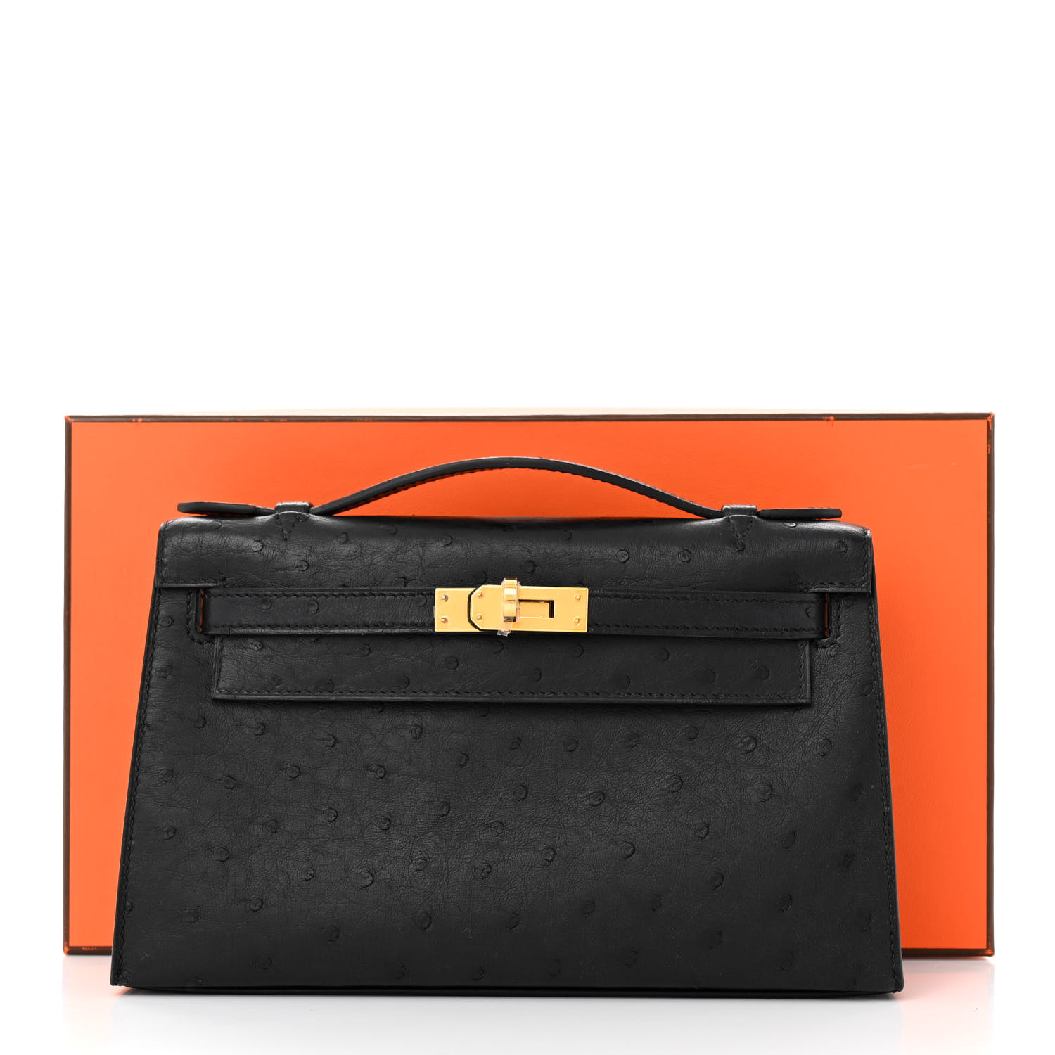 NMOstrich Kelly Pochette Black