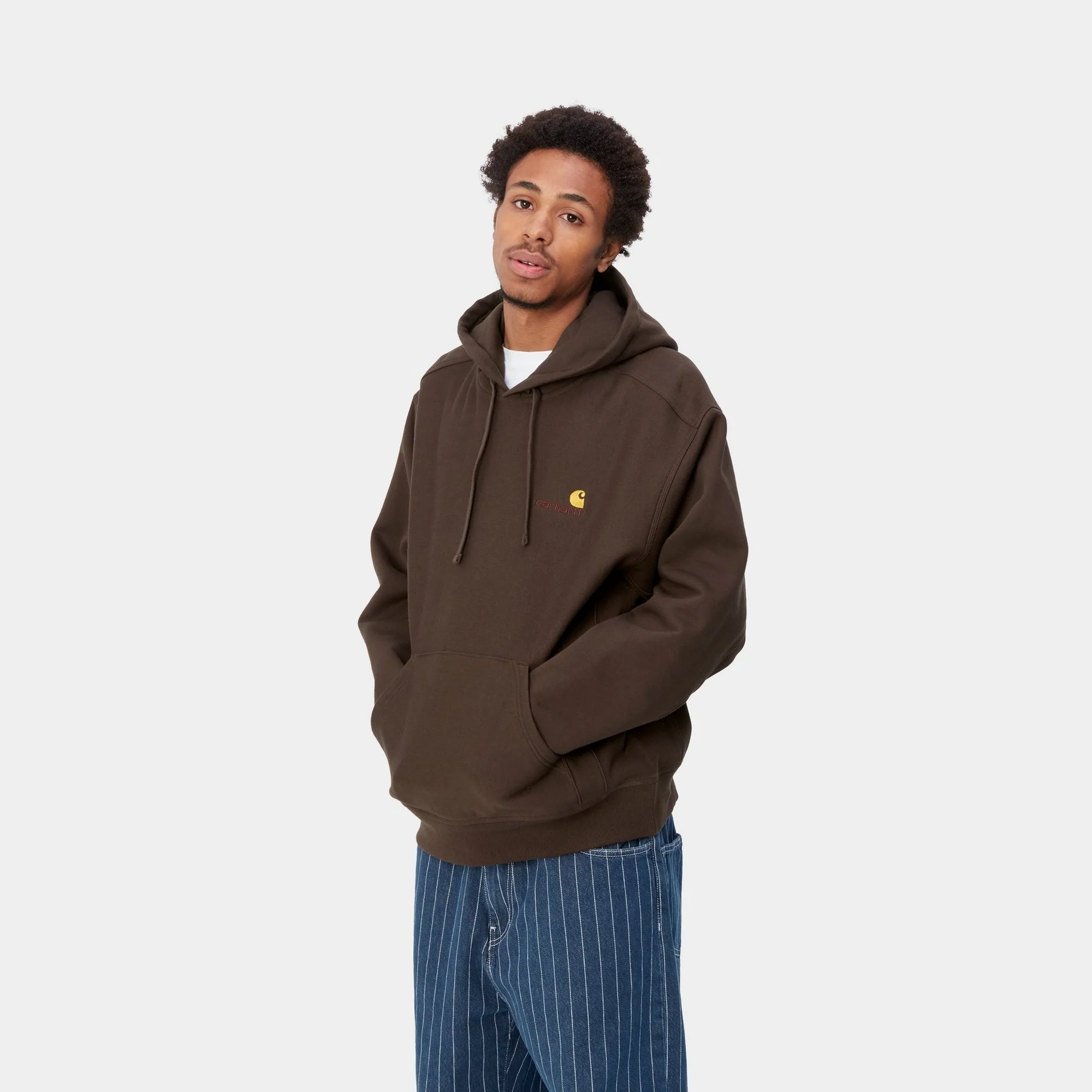 NMHooded American Script Sweatshirt | Tobacco