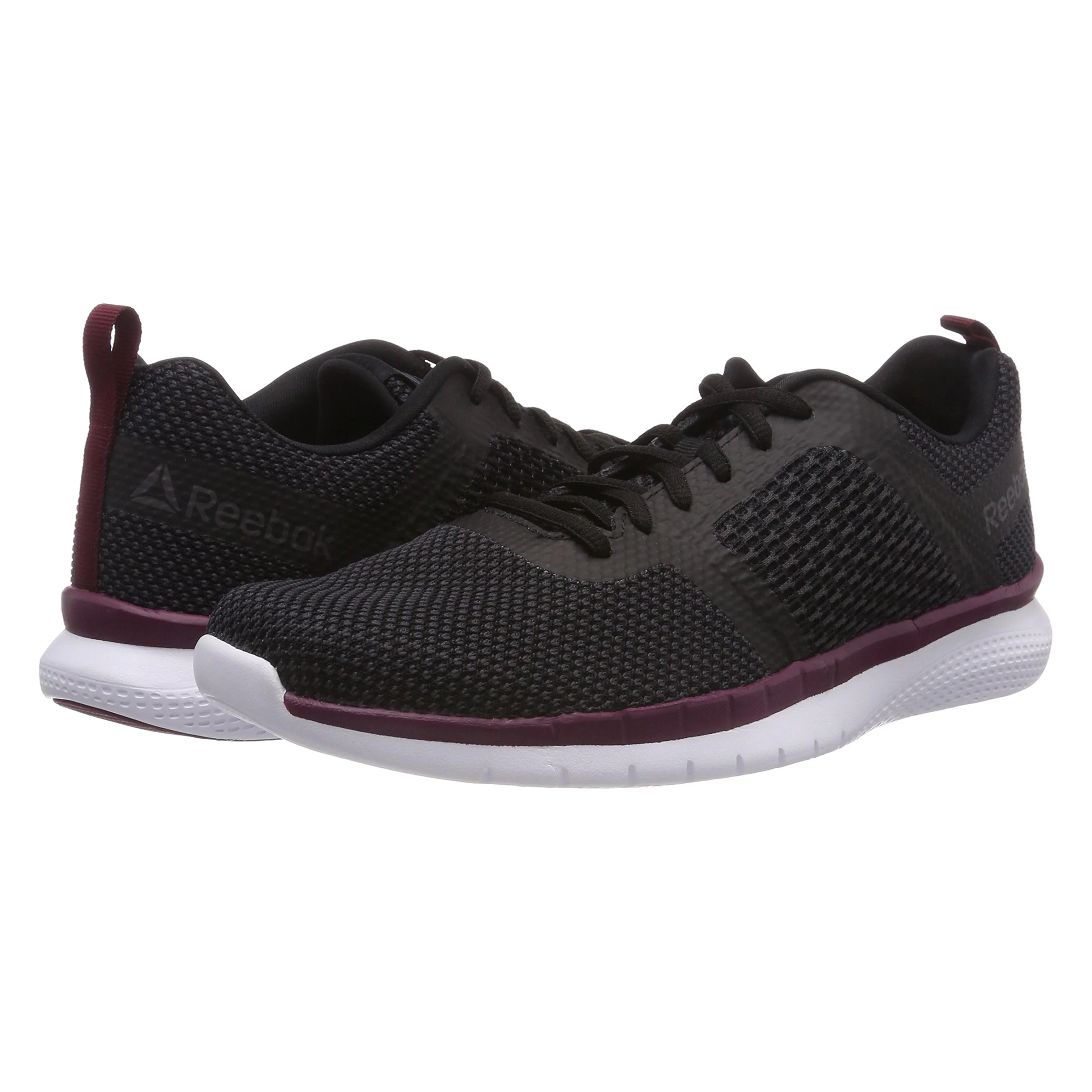 NMReebok Men's PT Prime Runner FC Shoes - Black / Coal Grey / Wine / White