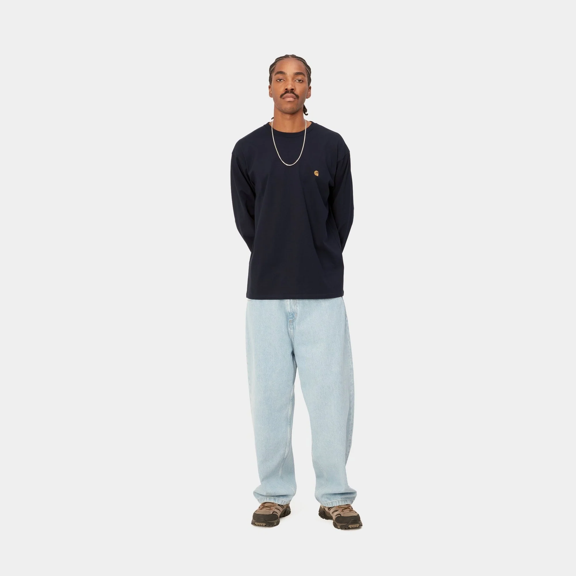 NMChase Long Sleeve T-Shirt | Dark Navy