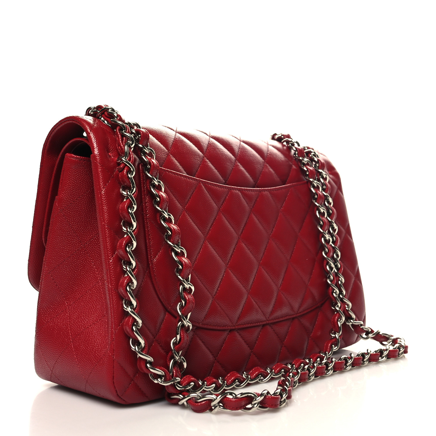 NMCaviar Quilted Jumbo Double Flap Red