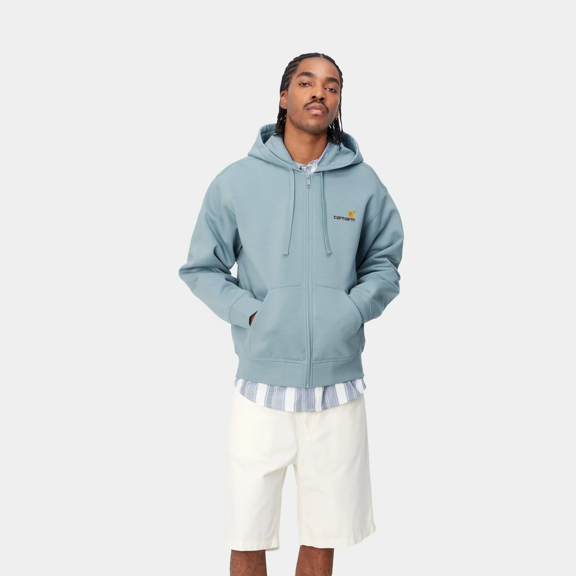 NMHooded American Script Jacket | Frosted Blue