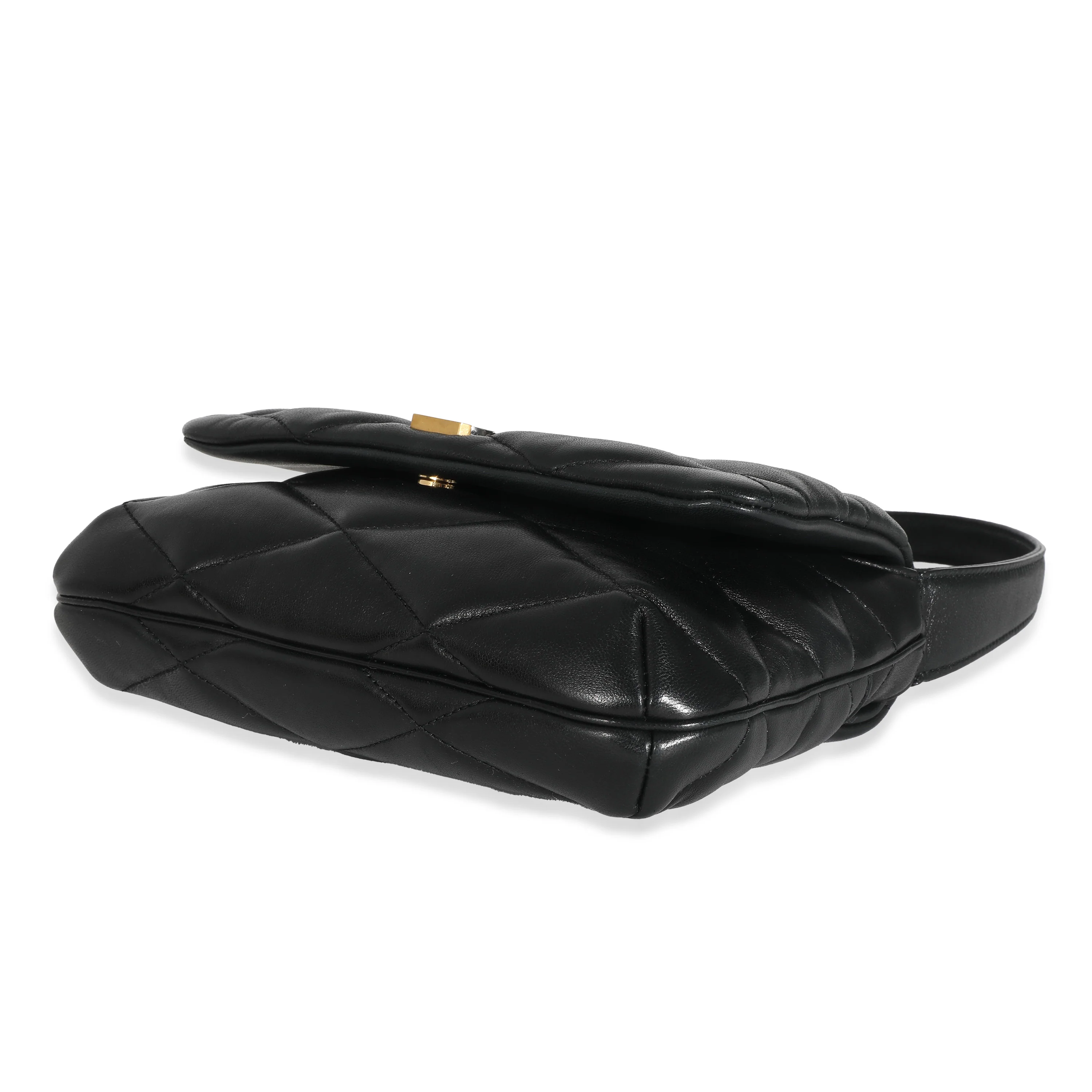 NMSaint Laurent Black Quilted Lambskin Le 57 Hobo