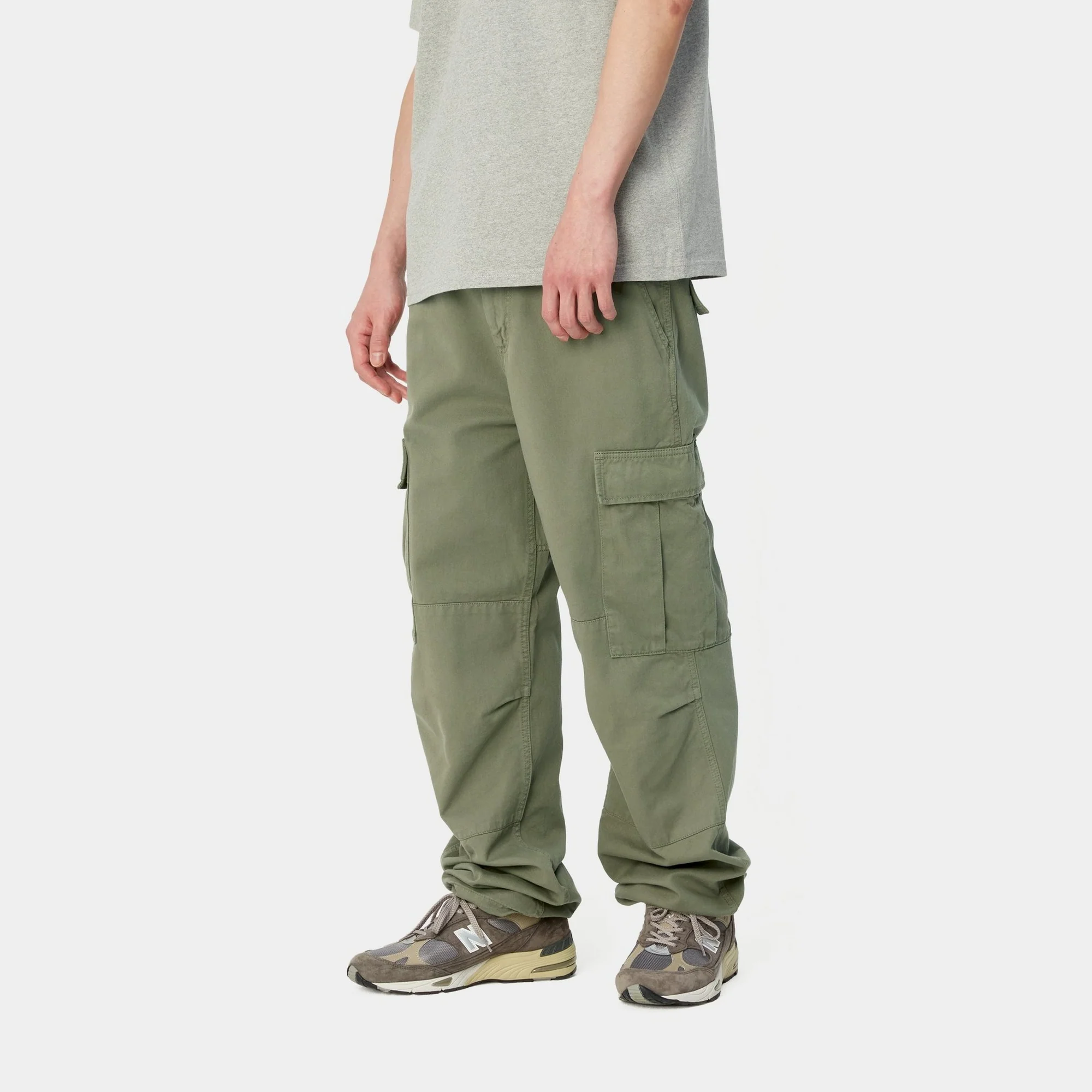 NMRegular Cargo Pant - Garment Dyed Twill | Dollar Green