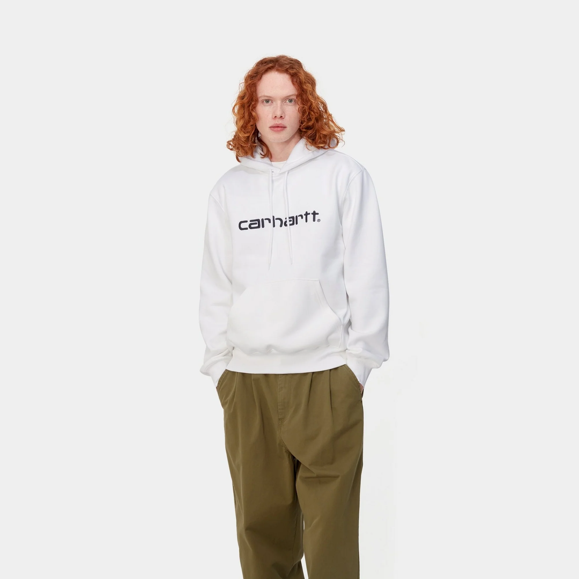 NMHooded Carhartt Sweatshirt | White / Black