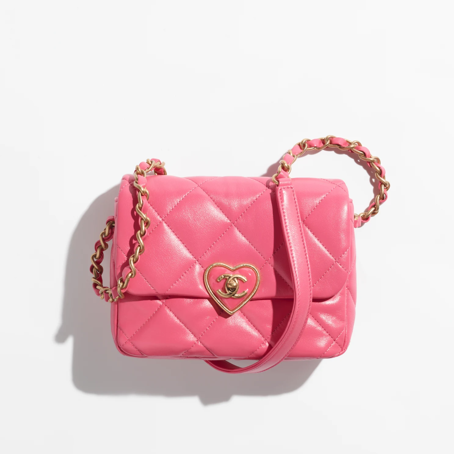 NMLambskin MINI FLAP BAG-Pink
