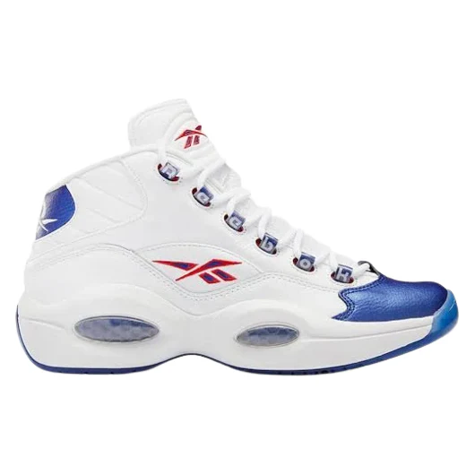 NMReebok Men's Question Mid Basketball Shoes - White / Blue
