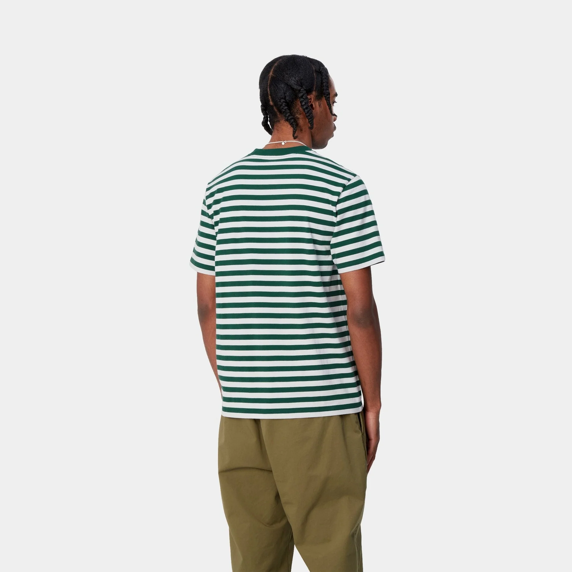 NMScotty Stripe Athletic T- Shirt | Chervil / Sonic Silver