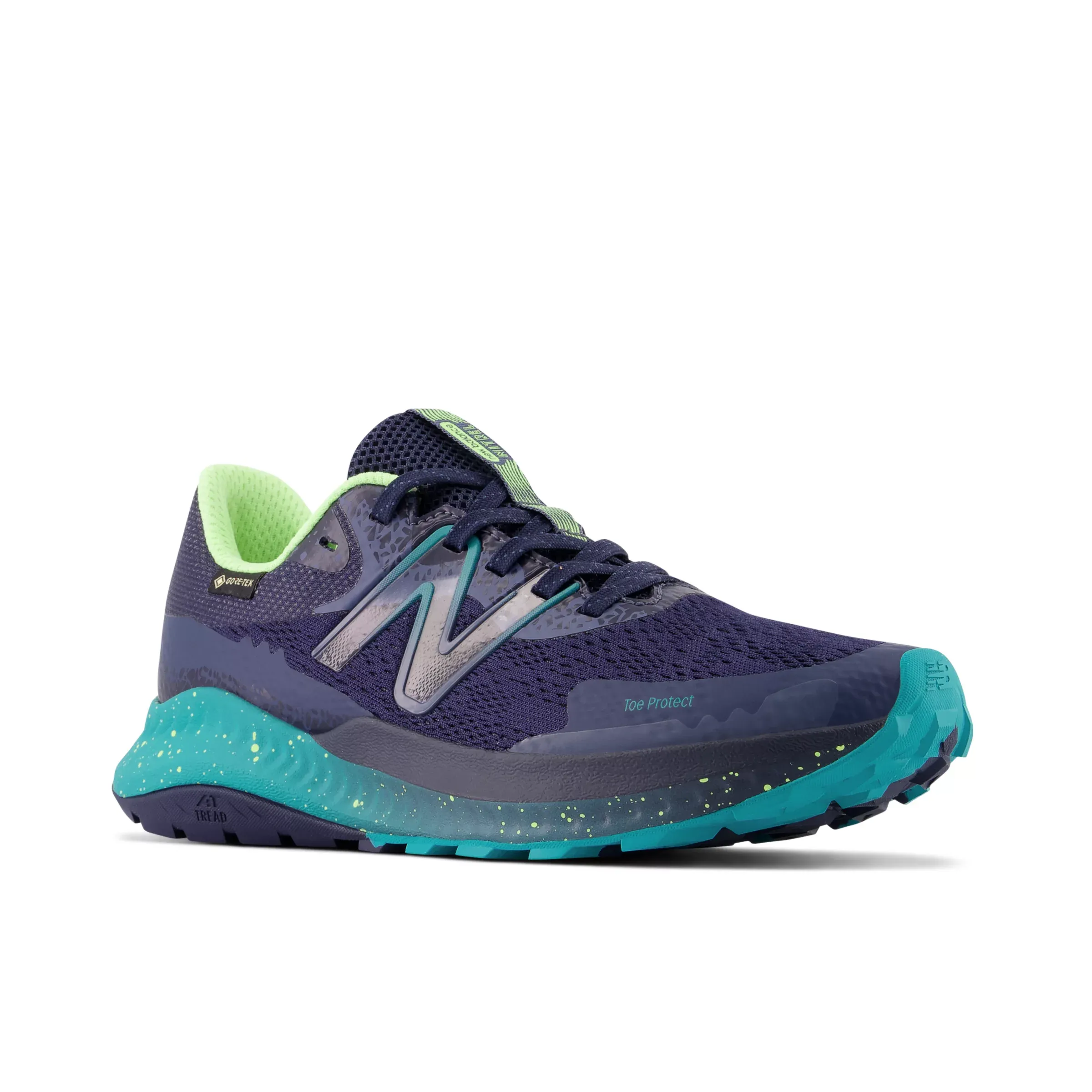 NMDynaSoft Nitrel v5 GTX - Natural Indigo with Electric Teal and Bleached Lime Glo