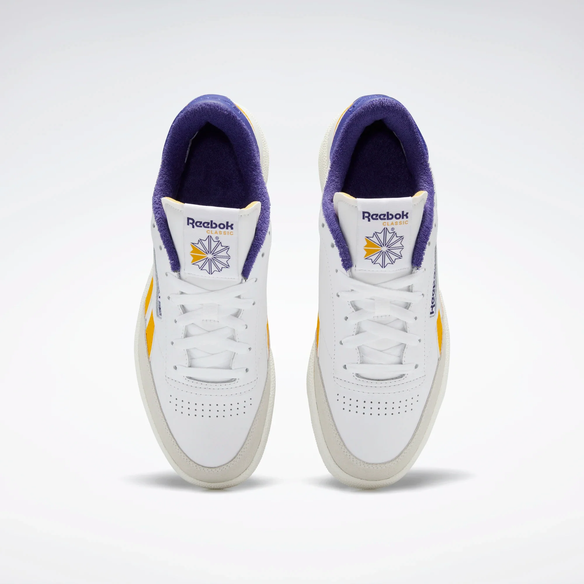 NMReebok Men's Club C Revenge Shoes - Cloud White / Collegiate Gold / Bold Purple