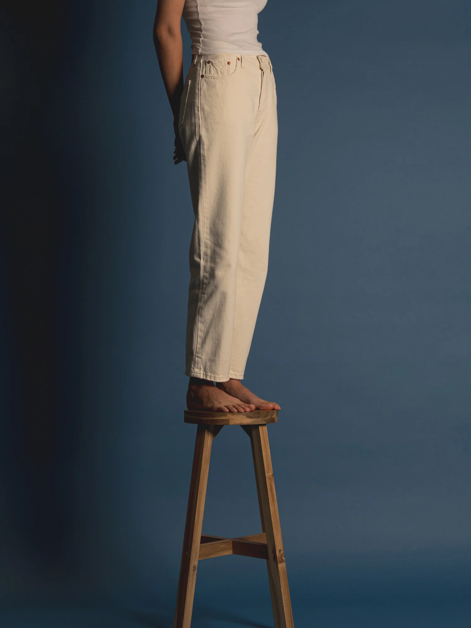 NMLEVIS 501 90's JEANS - ECRU