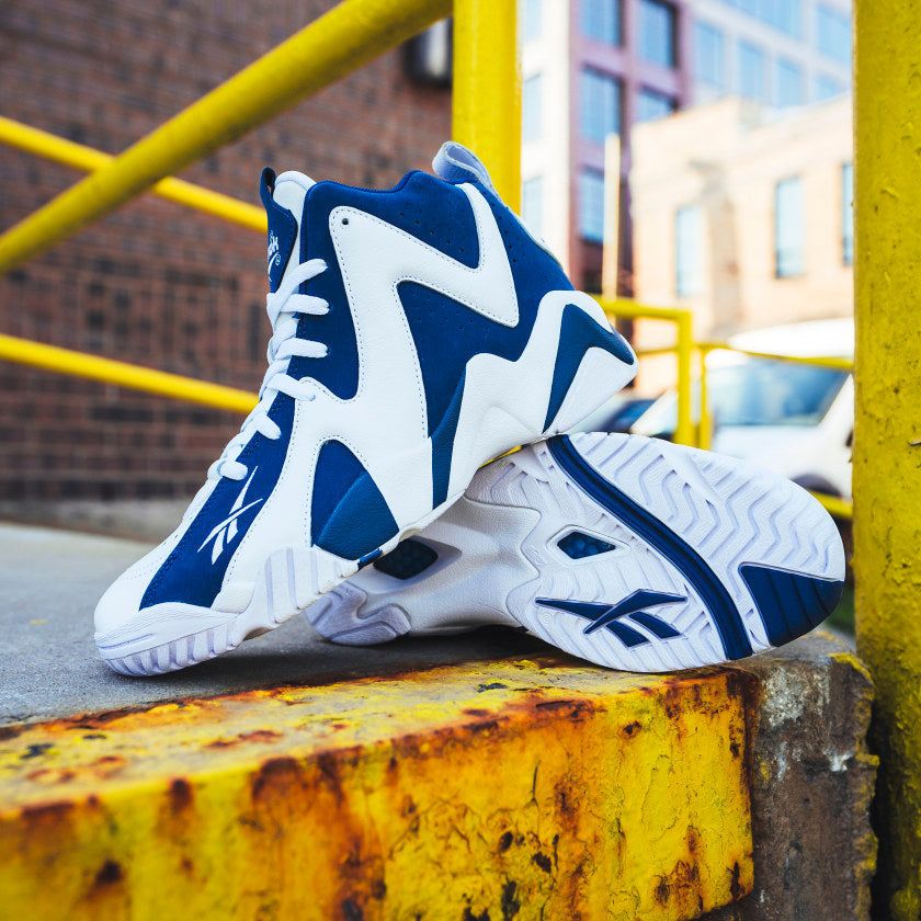 NMReebok Men's Kamikaze II Basketball Shoes - Ftwr White / Batik Blue