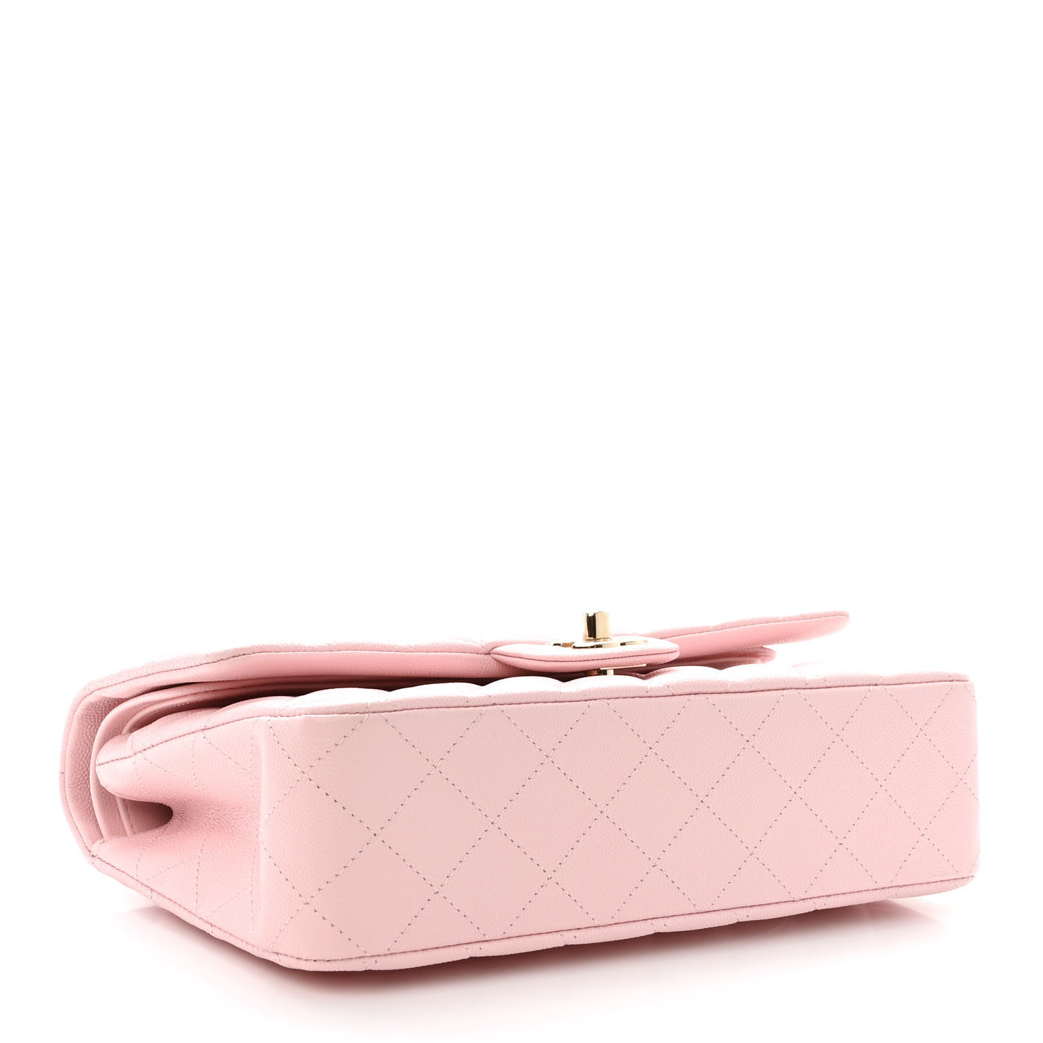 NMCaviar Quilted Medium Double Flap Light Pink