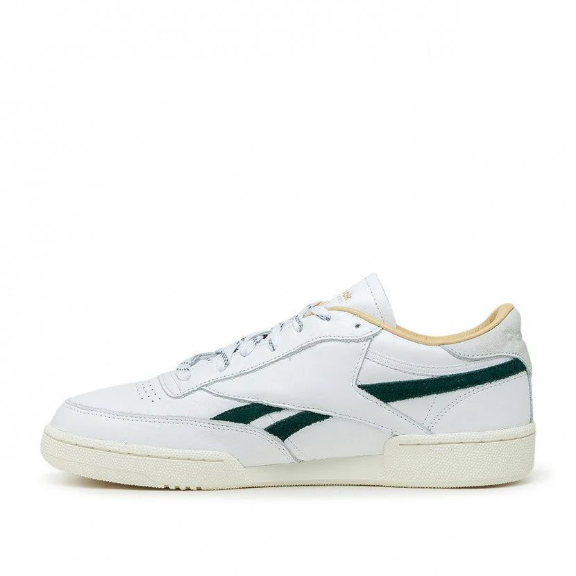 NMReebok Men's Club C Revenge Shoes - White / Forest Green / Gold Metallic
