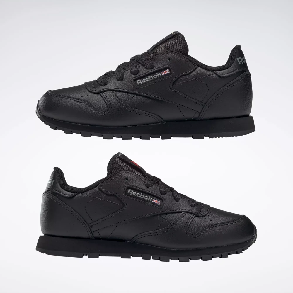 NMReebok Kid's Classic Leather PS Shoes - All Black