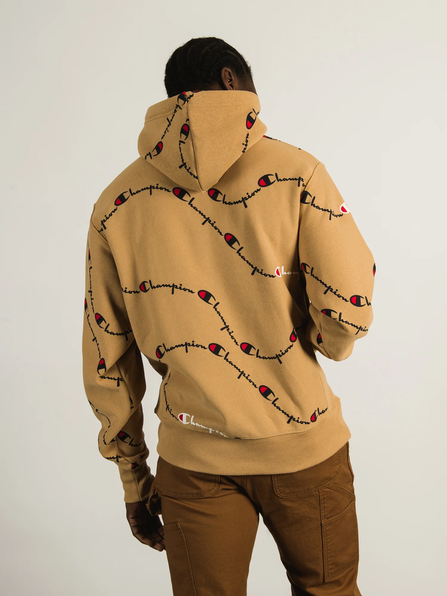 NMCHAMPION REVERSE WEAVE ALL OVER PRINT PULLOVER HOODIE