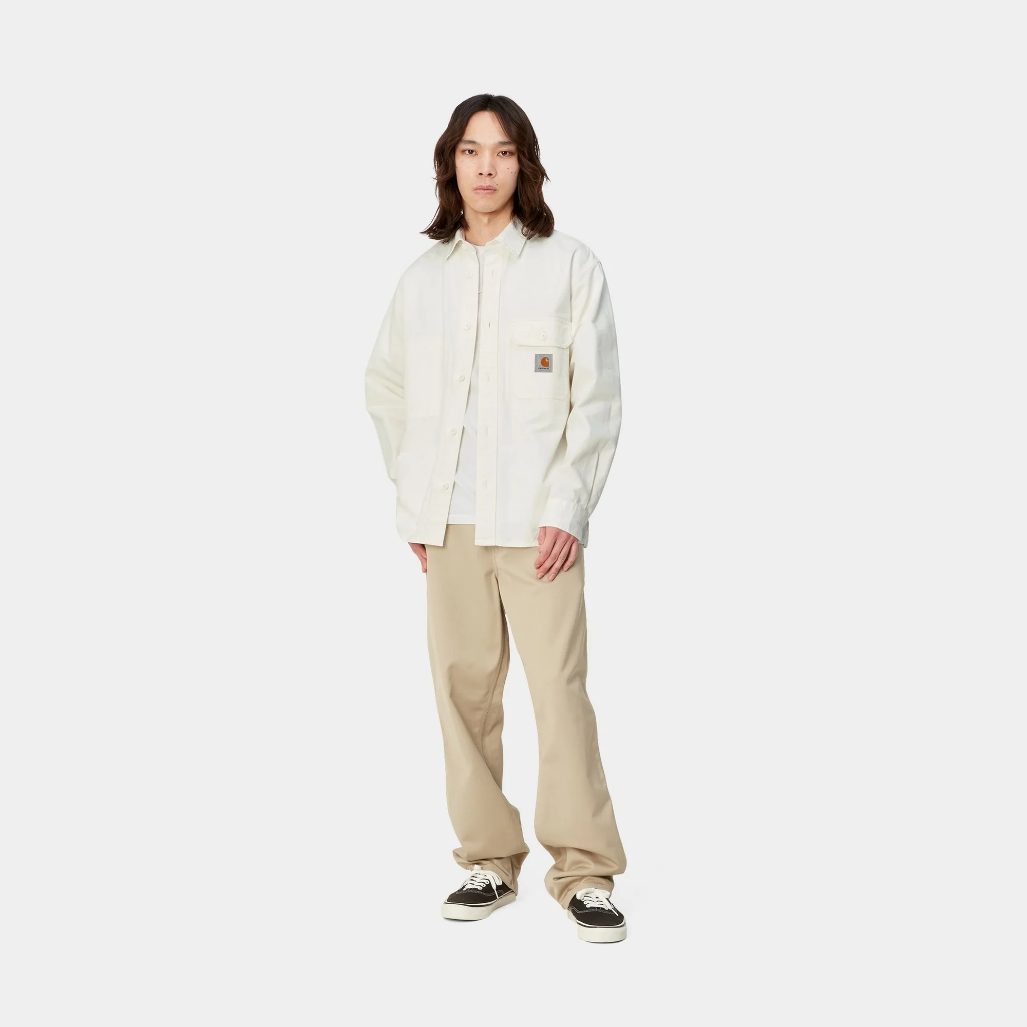 NMReno Shirt Jacket | Off-White (garment dyed)