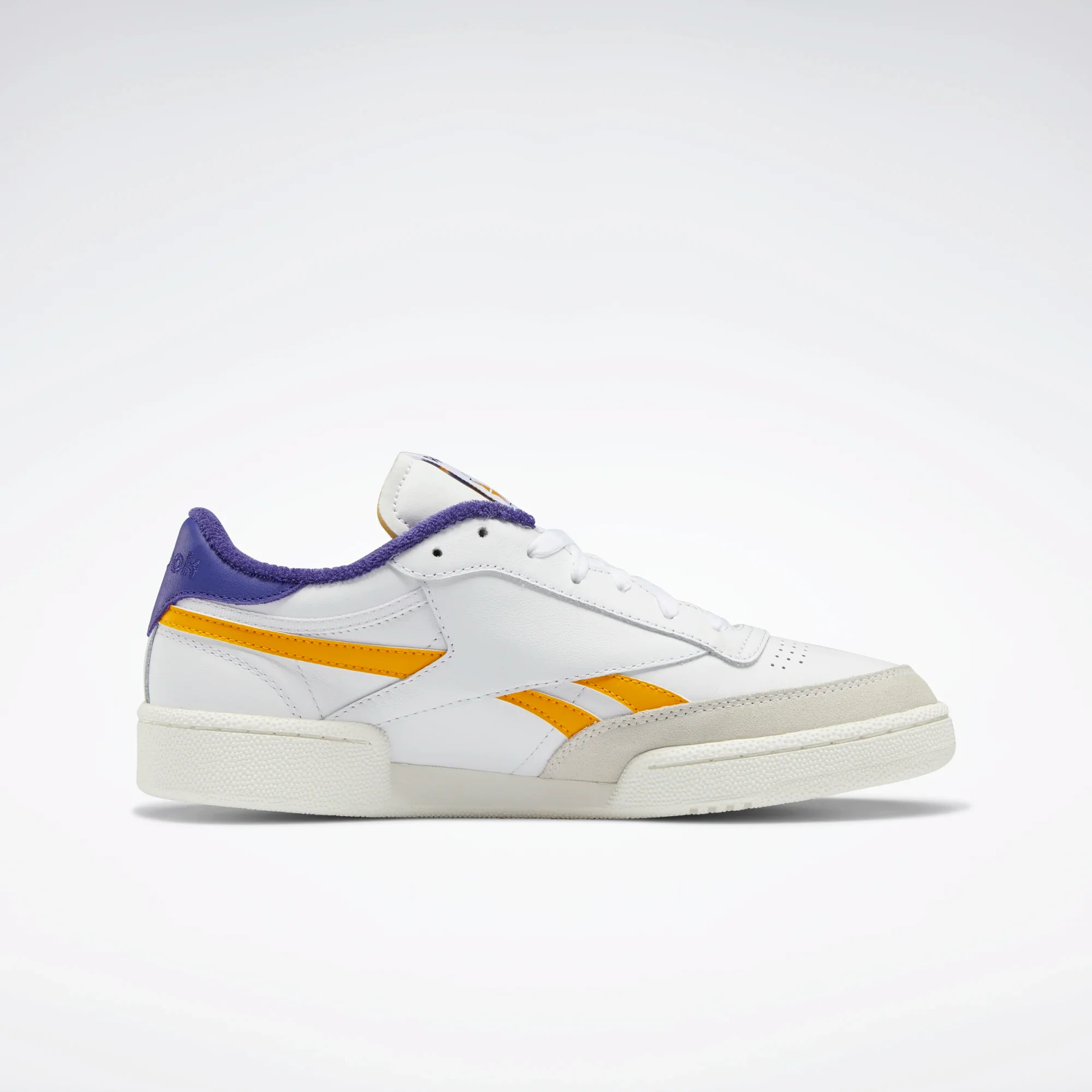 NMReebok Men's Club C Revenge Shoes - Cloud White / Collegiate Gold / Bold Purple