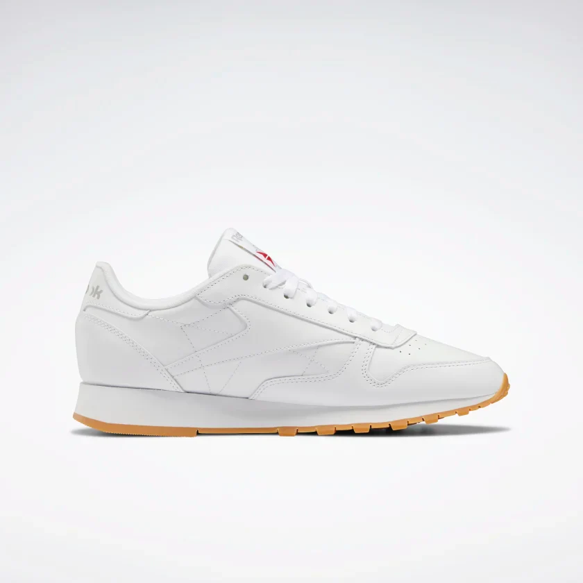 NMReebok Men's Classic Leather Shoes - Ftwr White / Pure Grey 3 / Rubber Gum