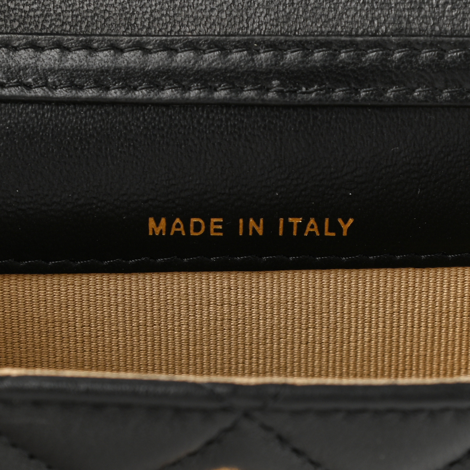 NMLambskin Quilted Pearl Crush Flap With Chain Black