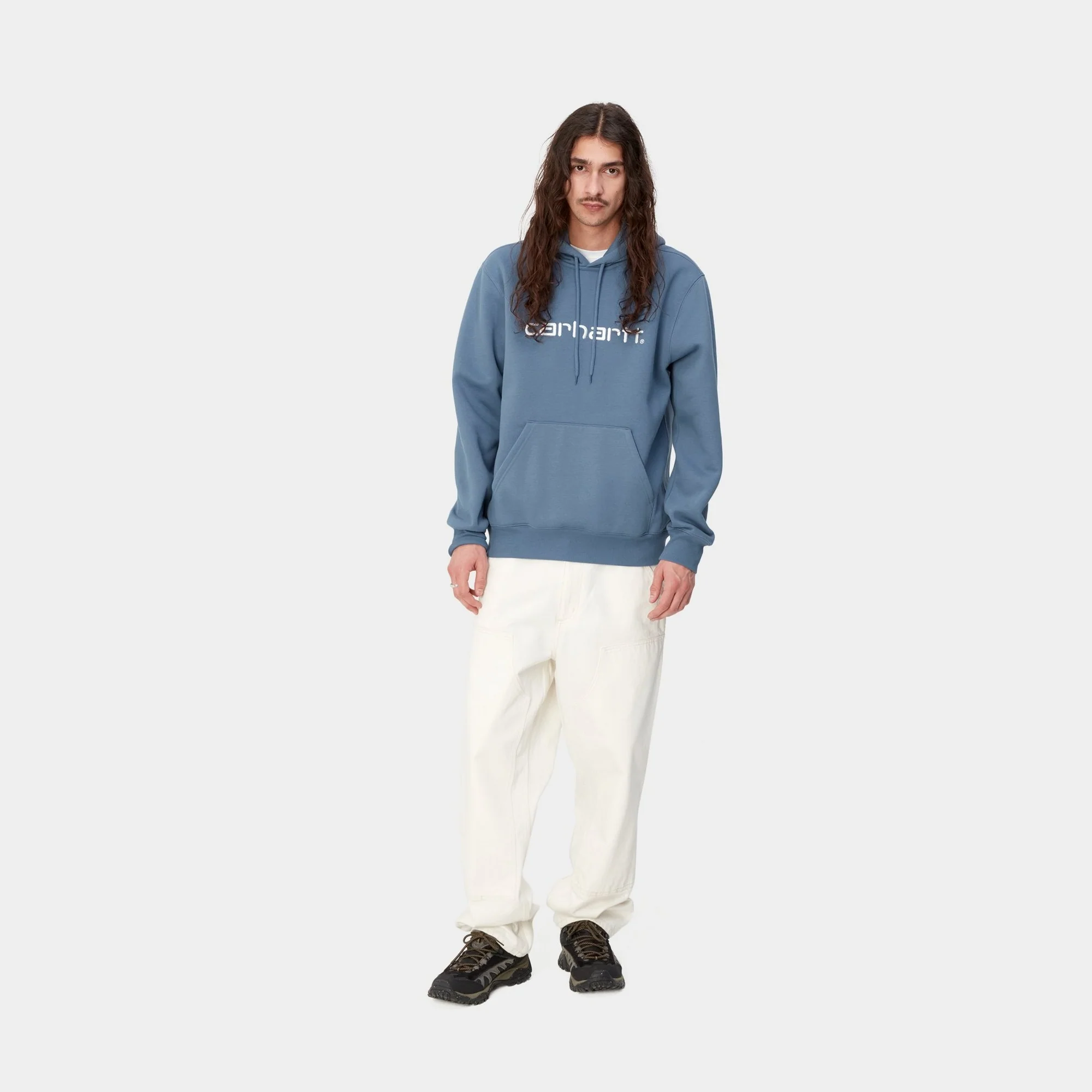 NMHooded Carhartt Sweatshirt | Sorrent / White