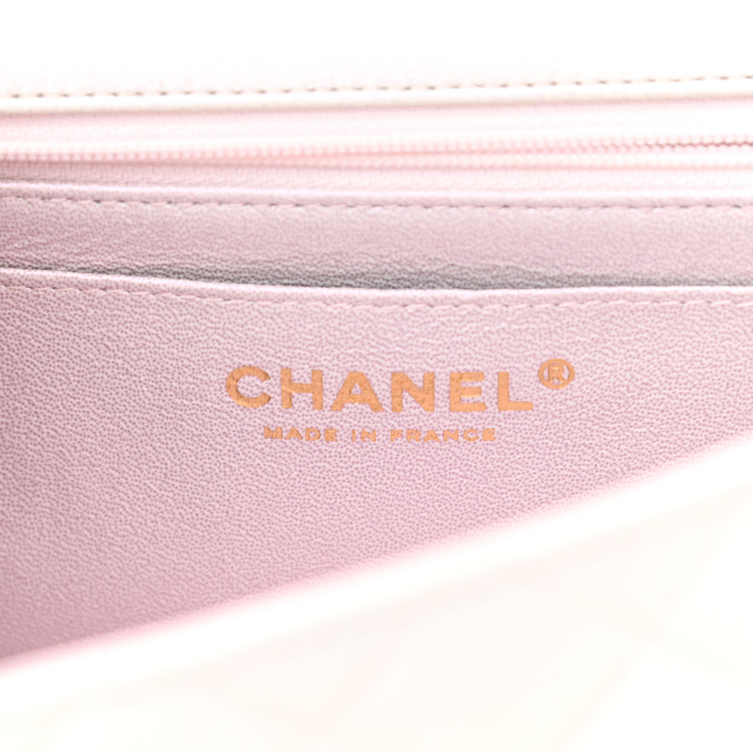 NMIridescent Caviar Quilted Mini Top Handle Rectangular Flap White