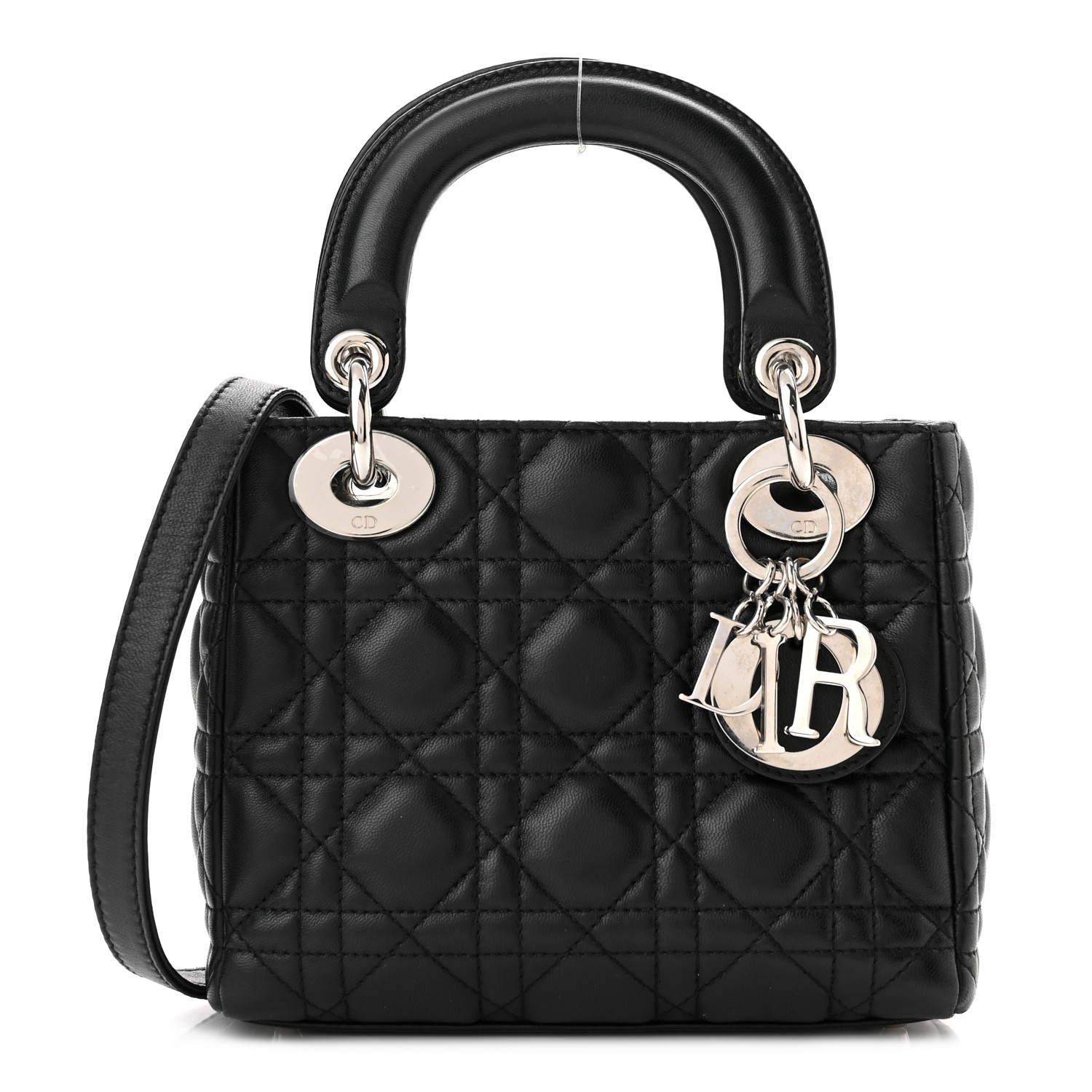NMLambskin Cannage Mini Lady Black（6.5 x 6 x 3 in）