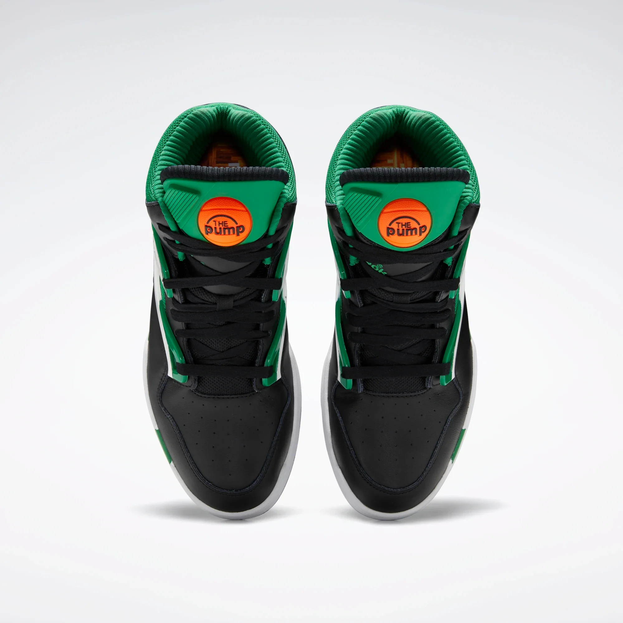 NMReebok Men's Pump Omni Zone II Shoes - Core Black / Glen Green / Ftwr White