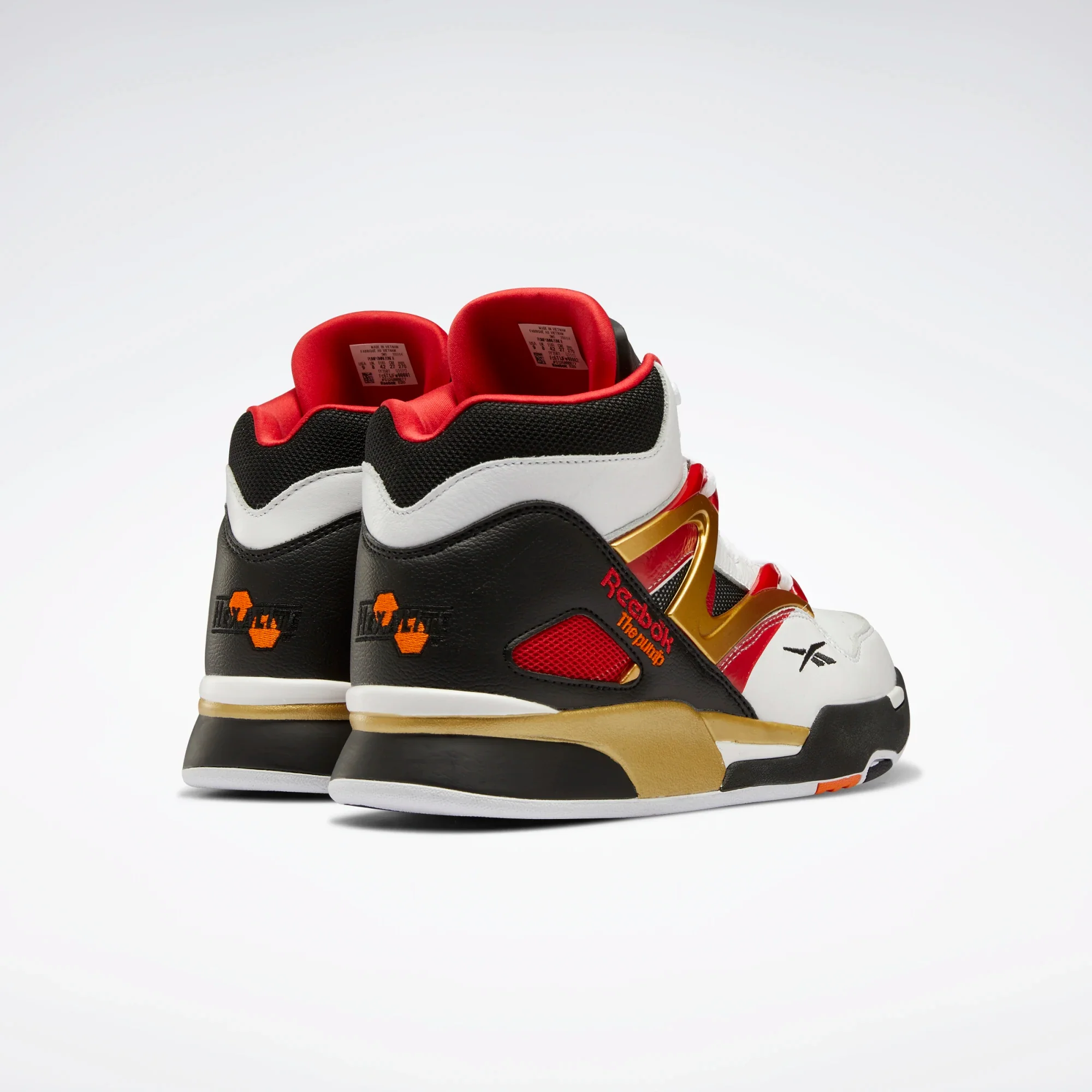 NMReebok Men's Pump Omni Zone II Basketball Shoes - Ftwr White / Black / Vector Red