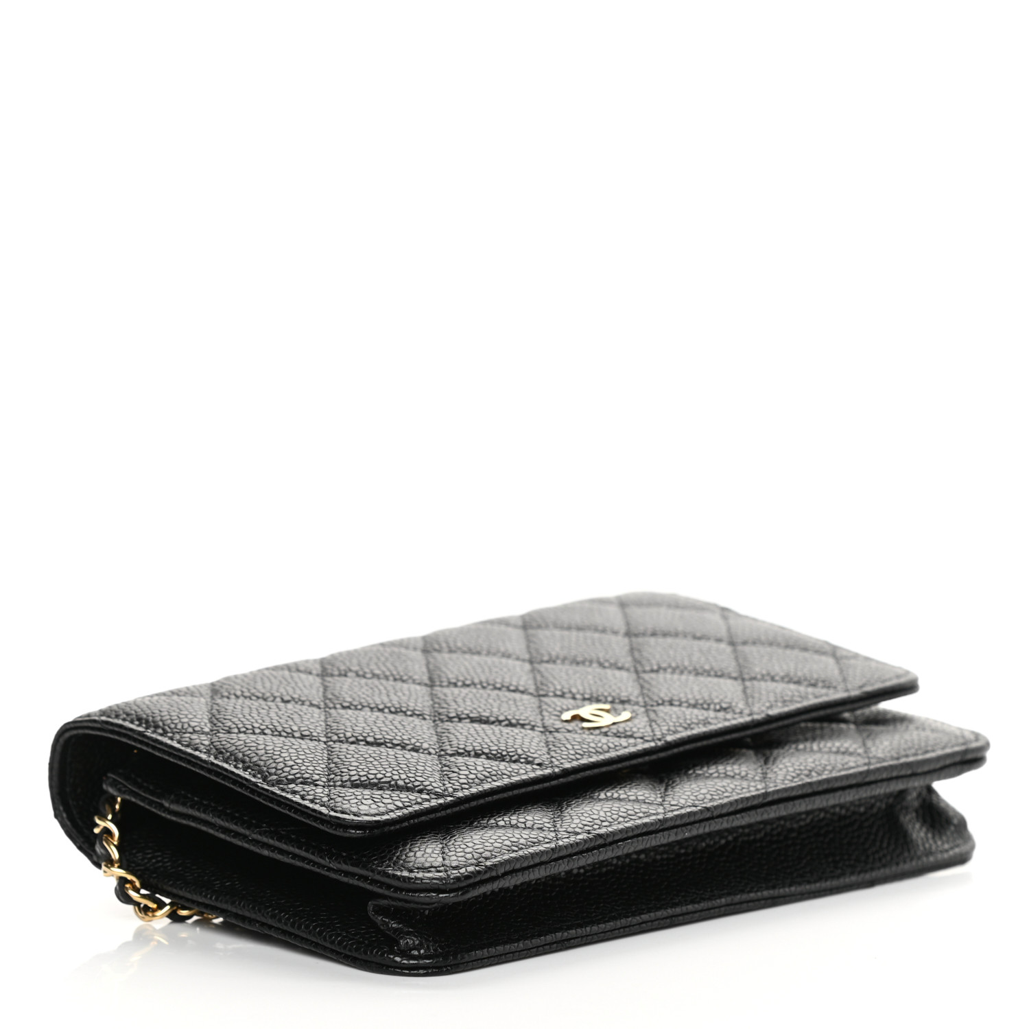 NMCaviar Quilted Wallet On Chain WOC Black