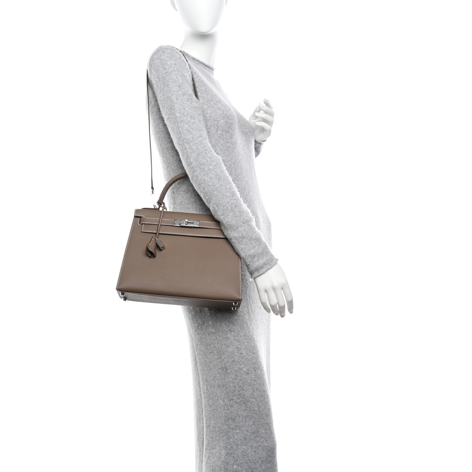 NMEpsom Kelly Sellier 28 Etoupe (Silver Lock)