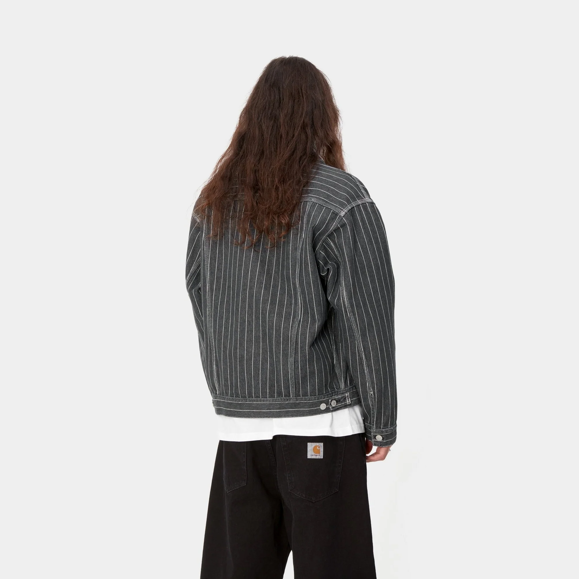 NMOrlean Stripe Jacket | Black / White (stone washed)