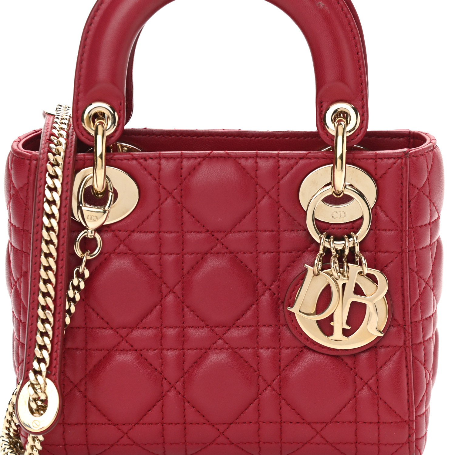 NMLambskin Cannage Mini Lady  Burgundy