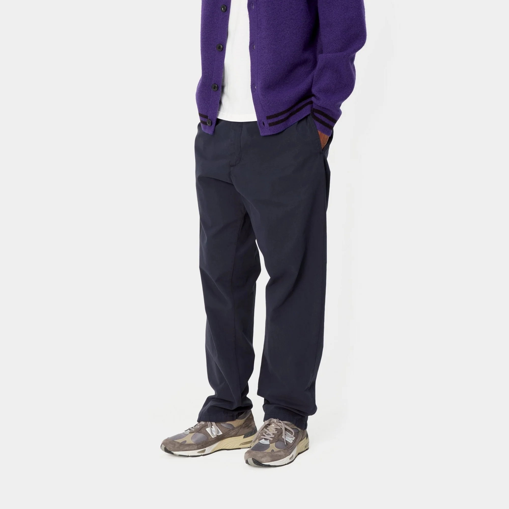 NMCalder Pant - Poplin | Dark Navy (garment dyed)