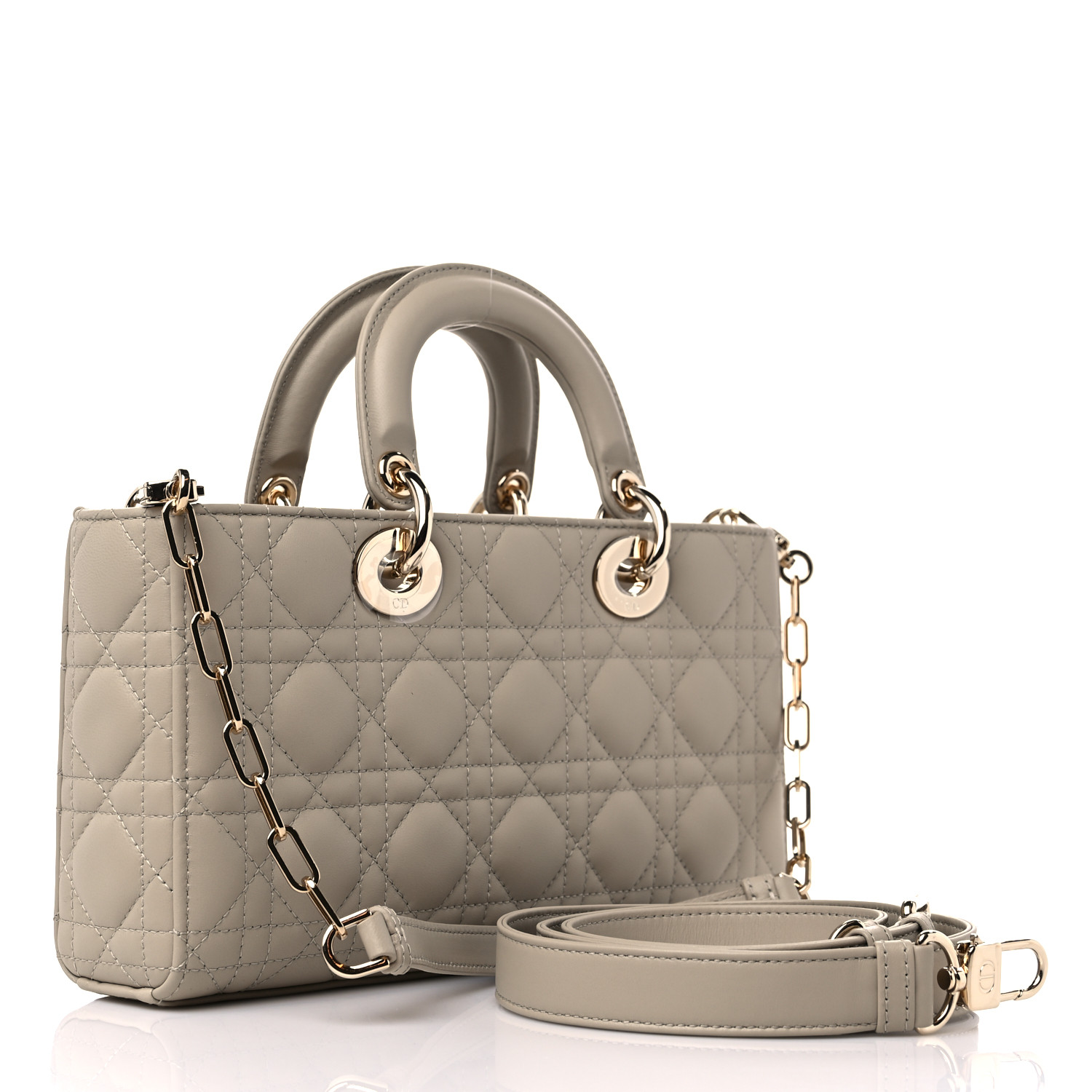 NMLambskin Cannage Medium Lady D-Joy Sand