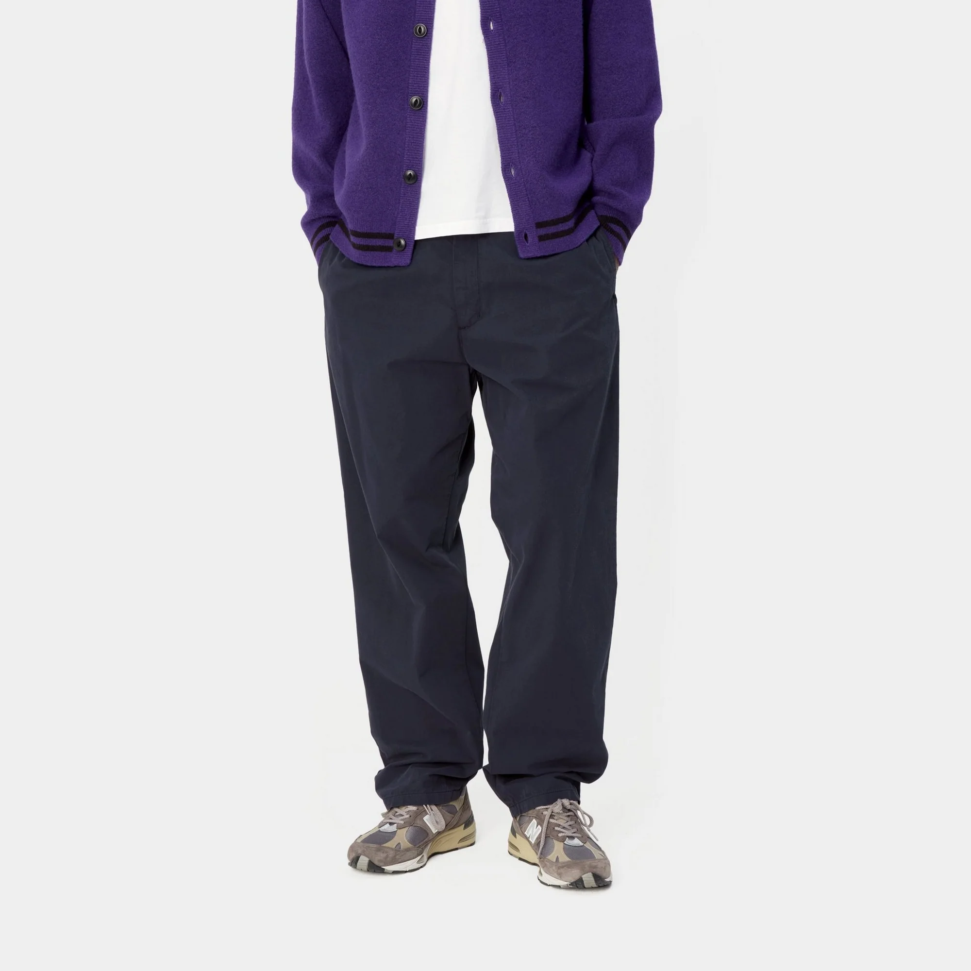 NMCalder Pant - Poplin | Dark Navy (garment dyed)