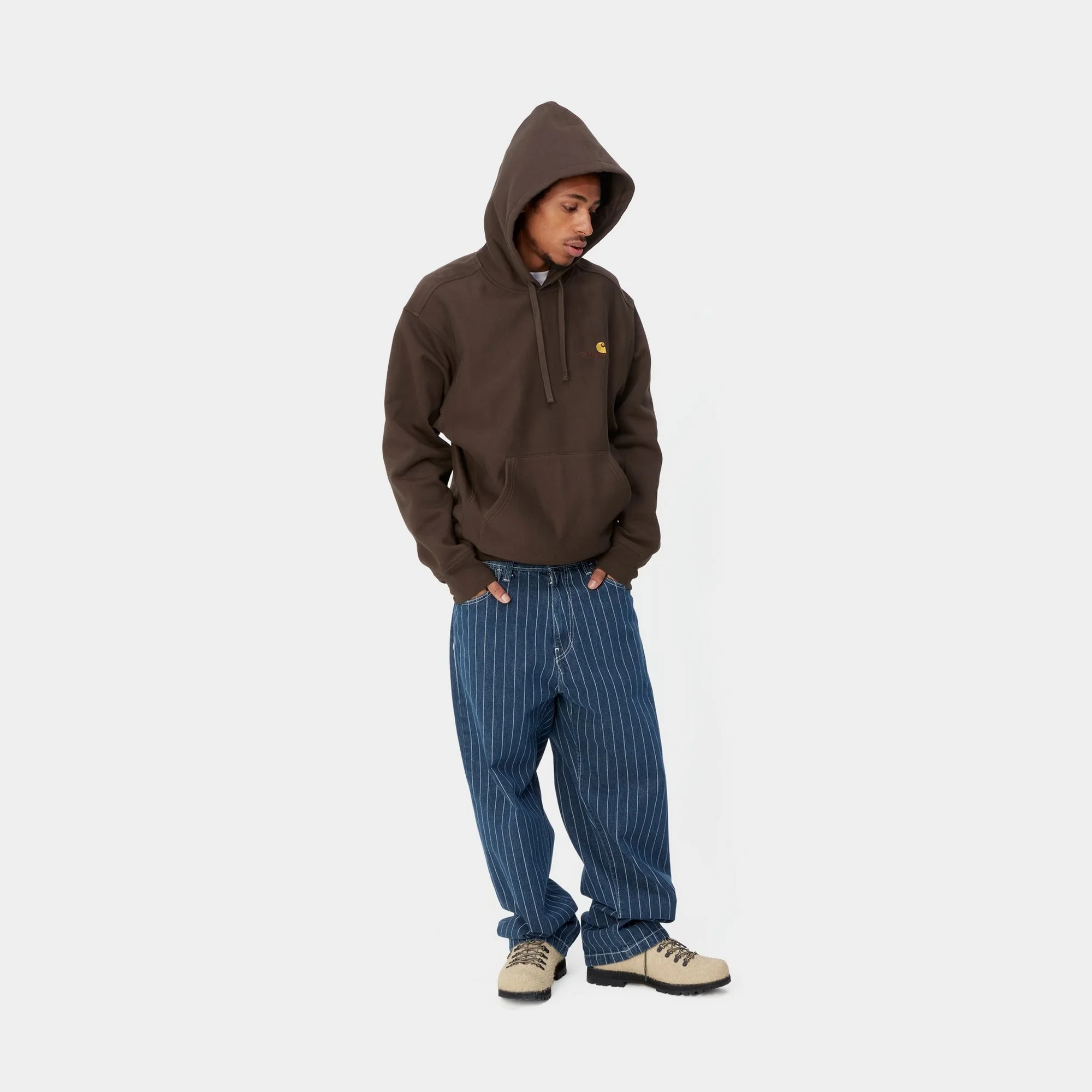 NMHooded American Script Sweatshirt | Tobacco