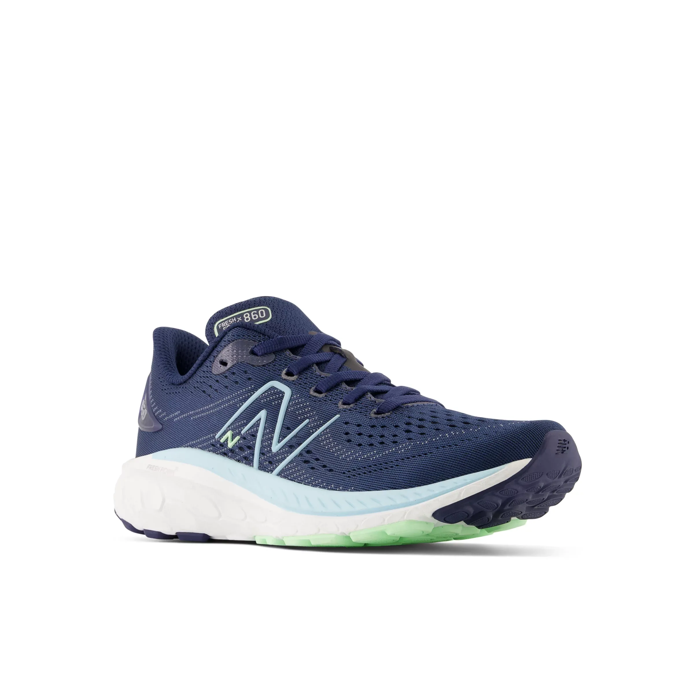 NMFresh Foam X 860v13 - NB Navy with Bleach Blue and Green Aura
