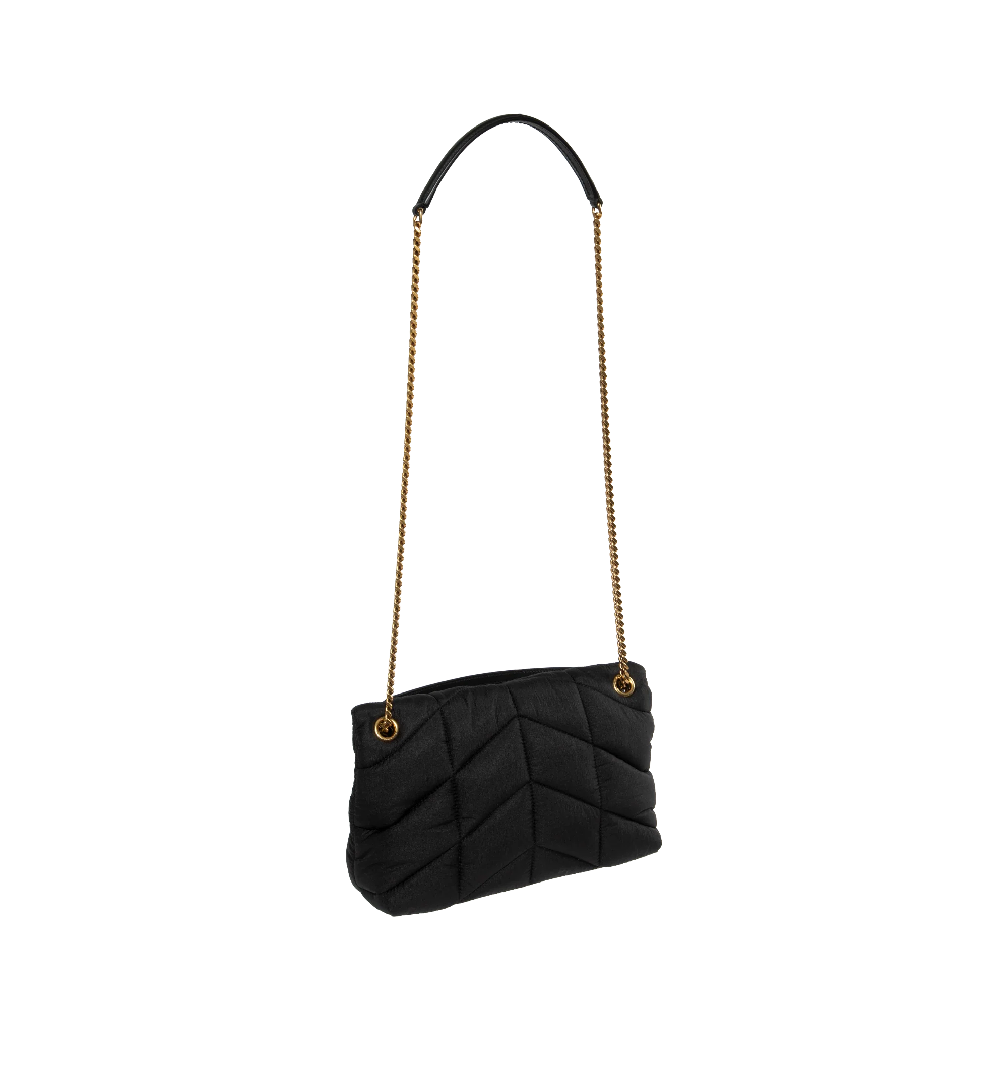 NMPUFFER SMALL NYLON AND LEATHER BAG