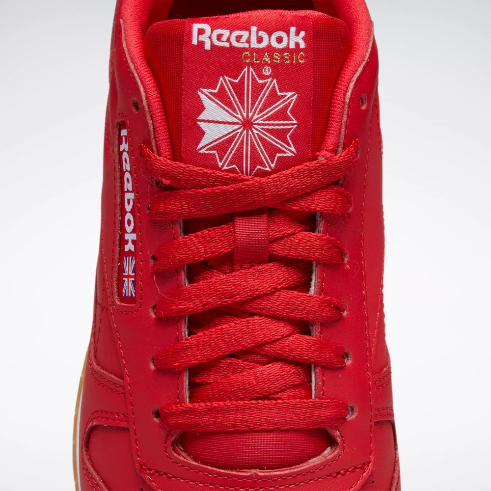 NMReebok Men's Classic Leather Shoes - Vector Red / Ftwr White / Rubber Gum
