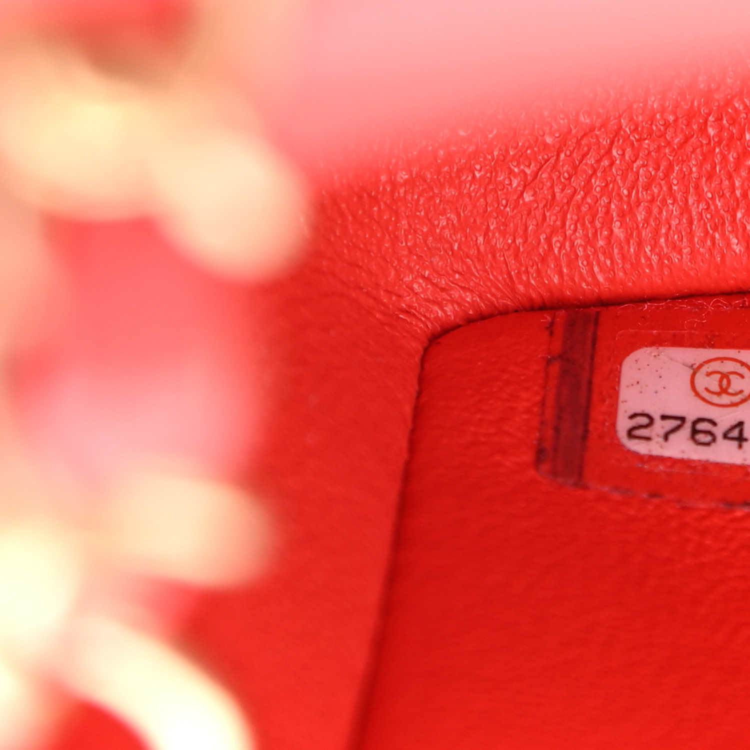 NMLambskin Quilted Mini Rectangular Flap Red