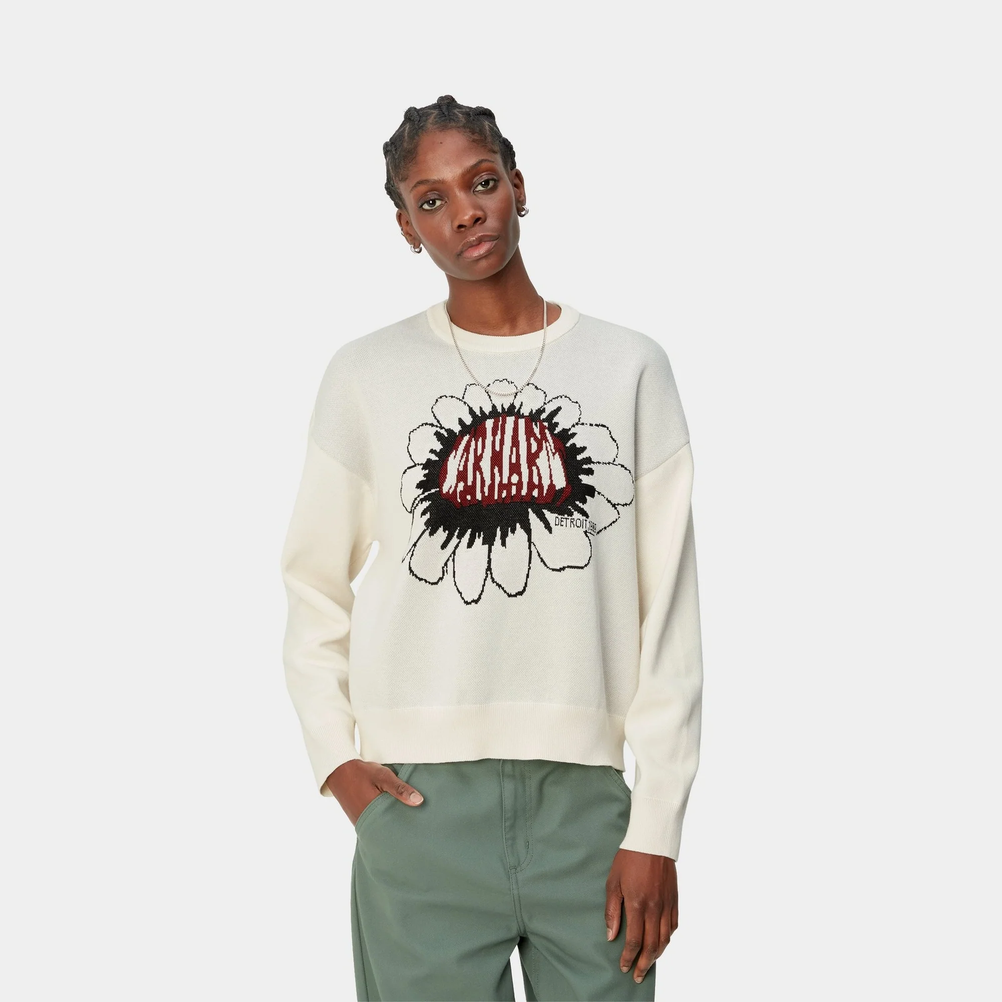 NMWomen's Pixel Flower Sweater | Wax