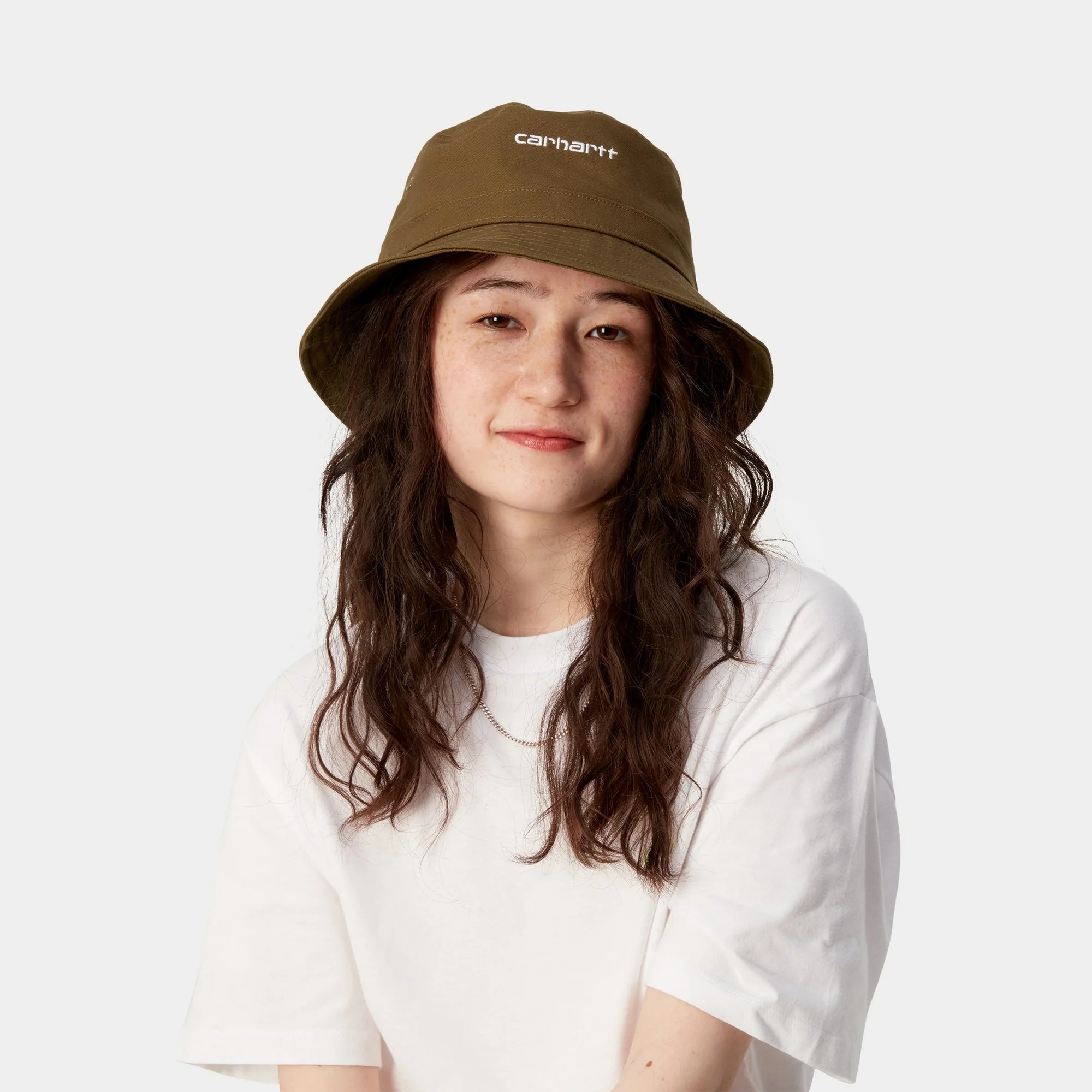 NMScript Bucket Hat | Lumber / White