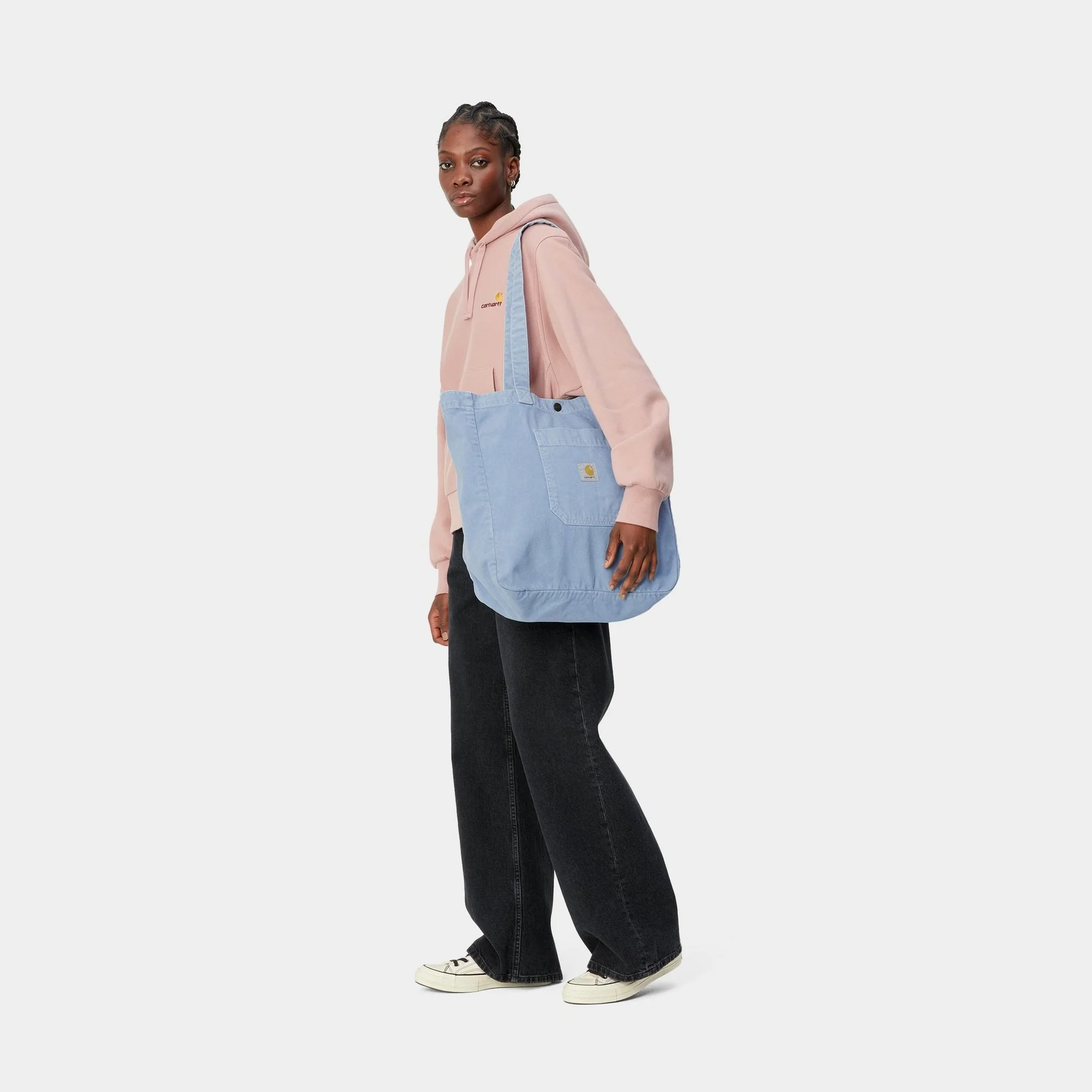 NMGarrison Tote | Frosted Blue (stone dyed)
