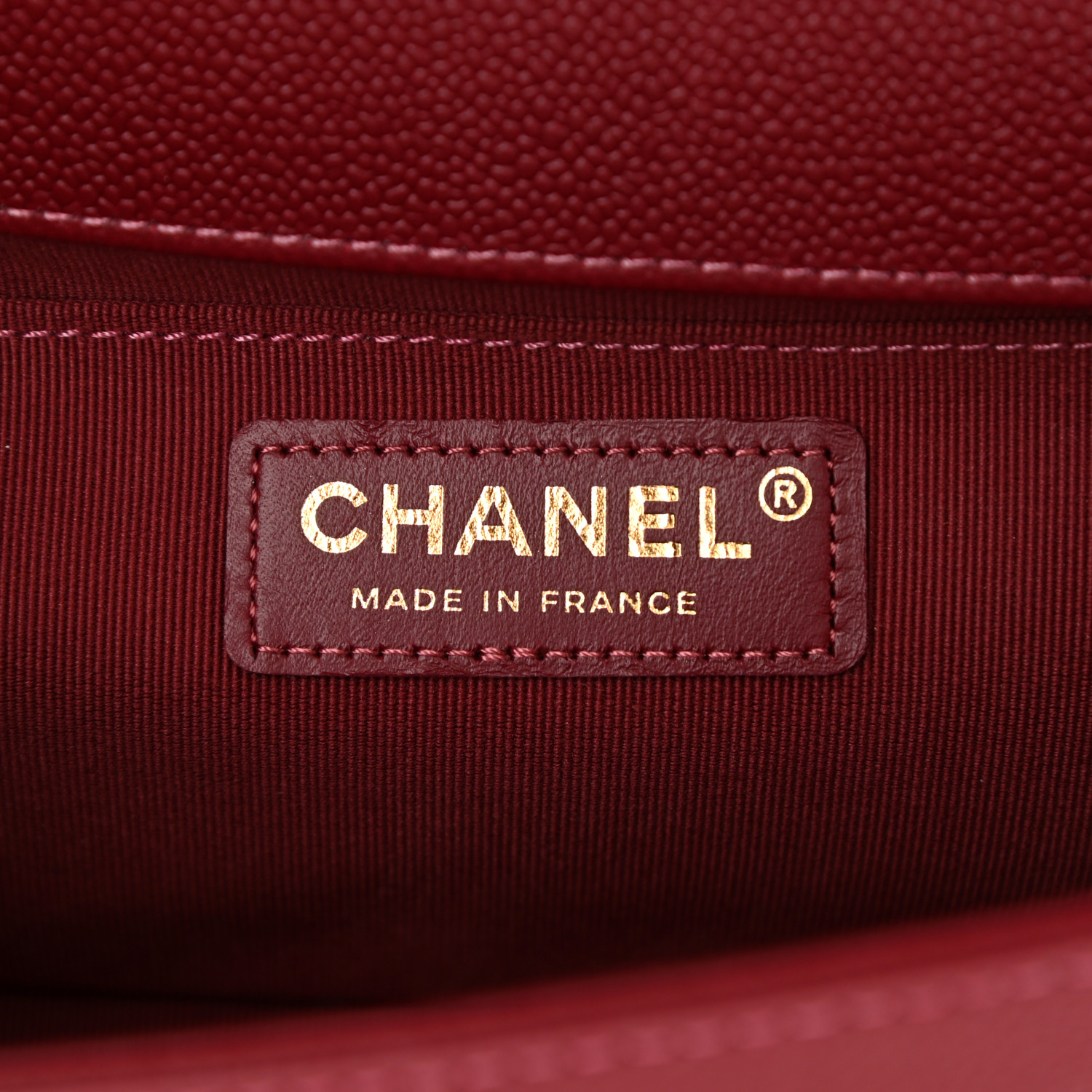 NMCaviar Quilted Medium Boy Flap Burgundy