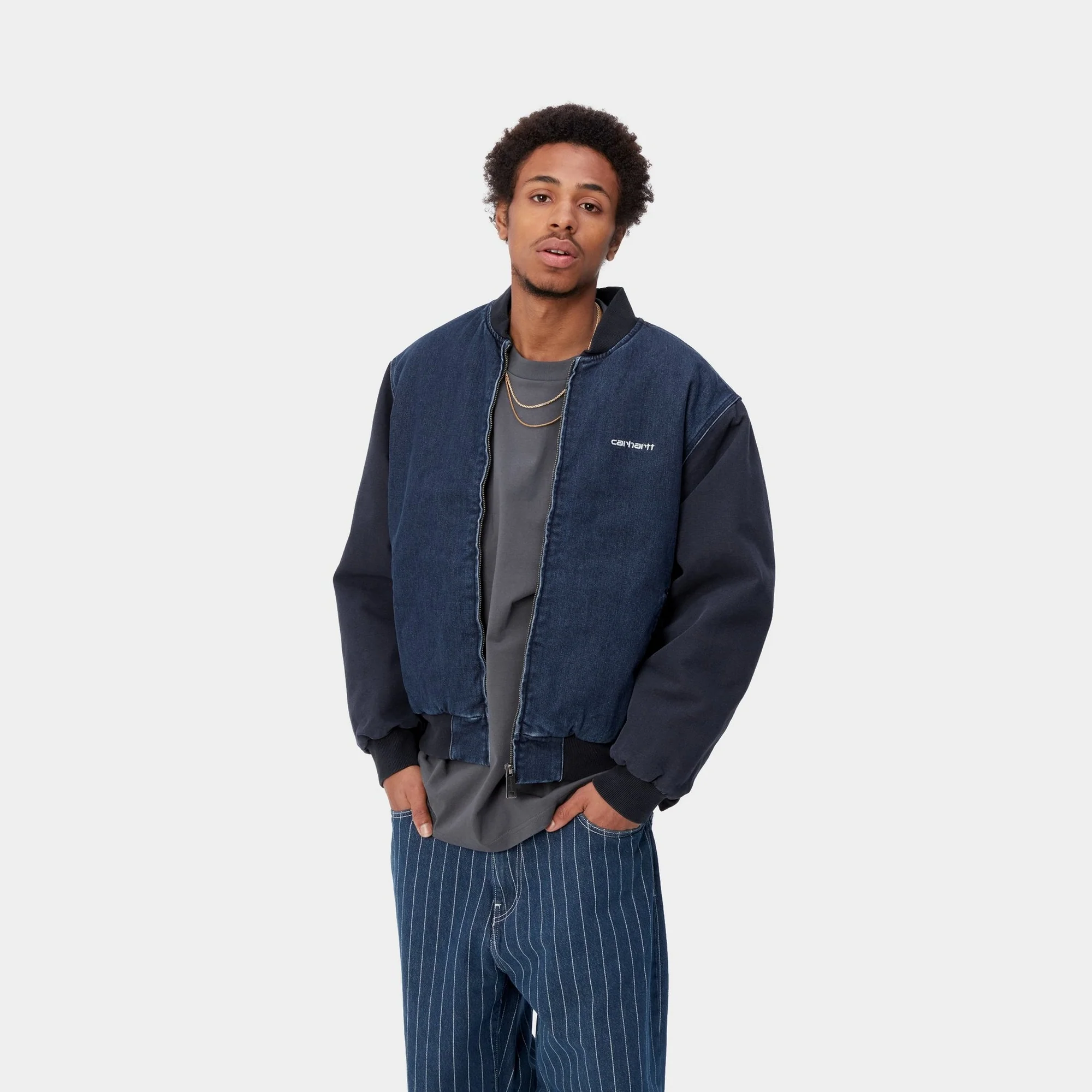 NMPaxon Bomber | Blue / Dark Navy (stone washed)