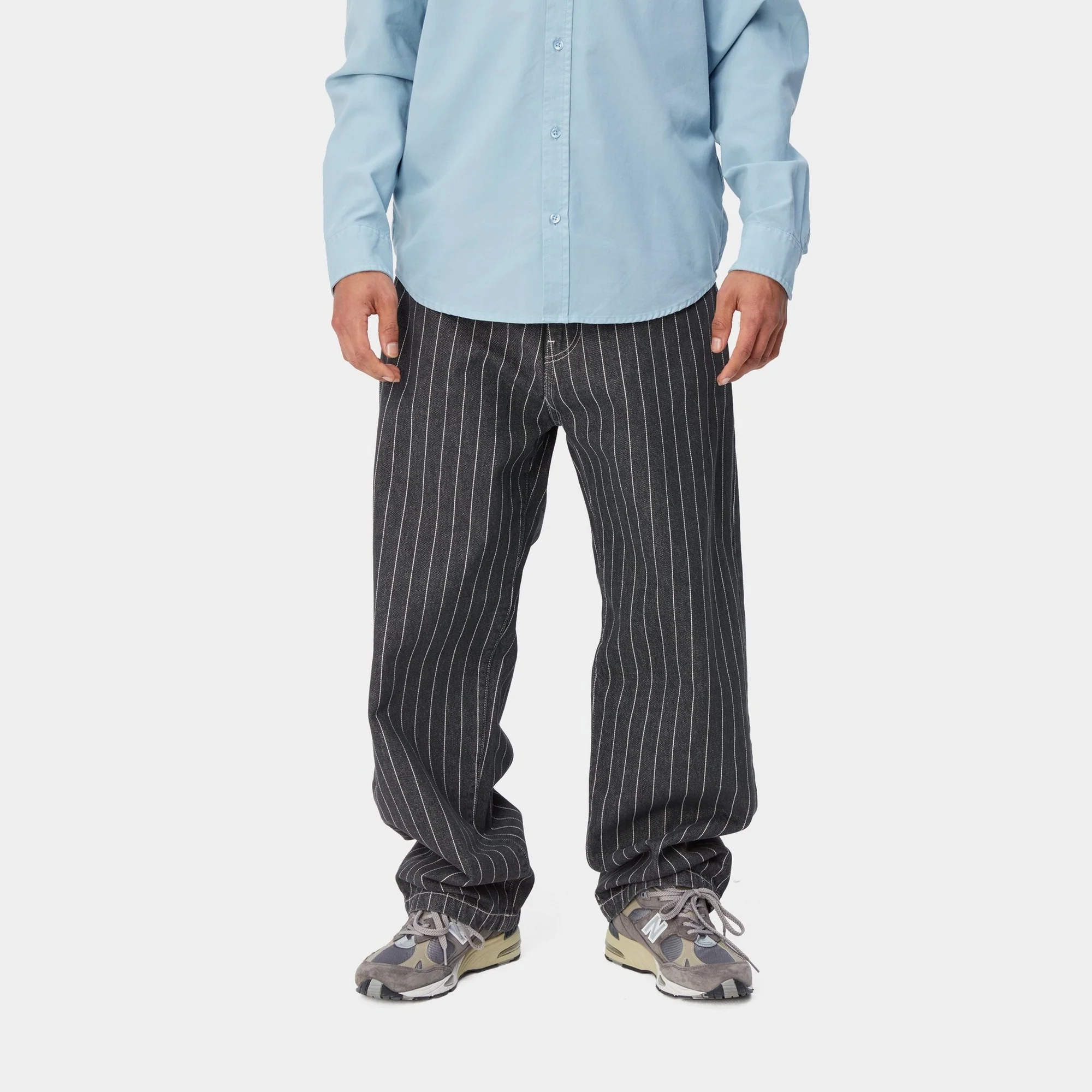 NMOrlean Stripe Pant | Black / White (stone washed)