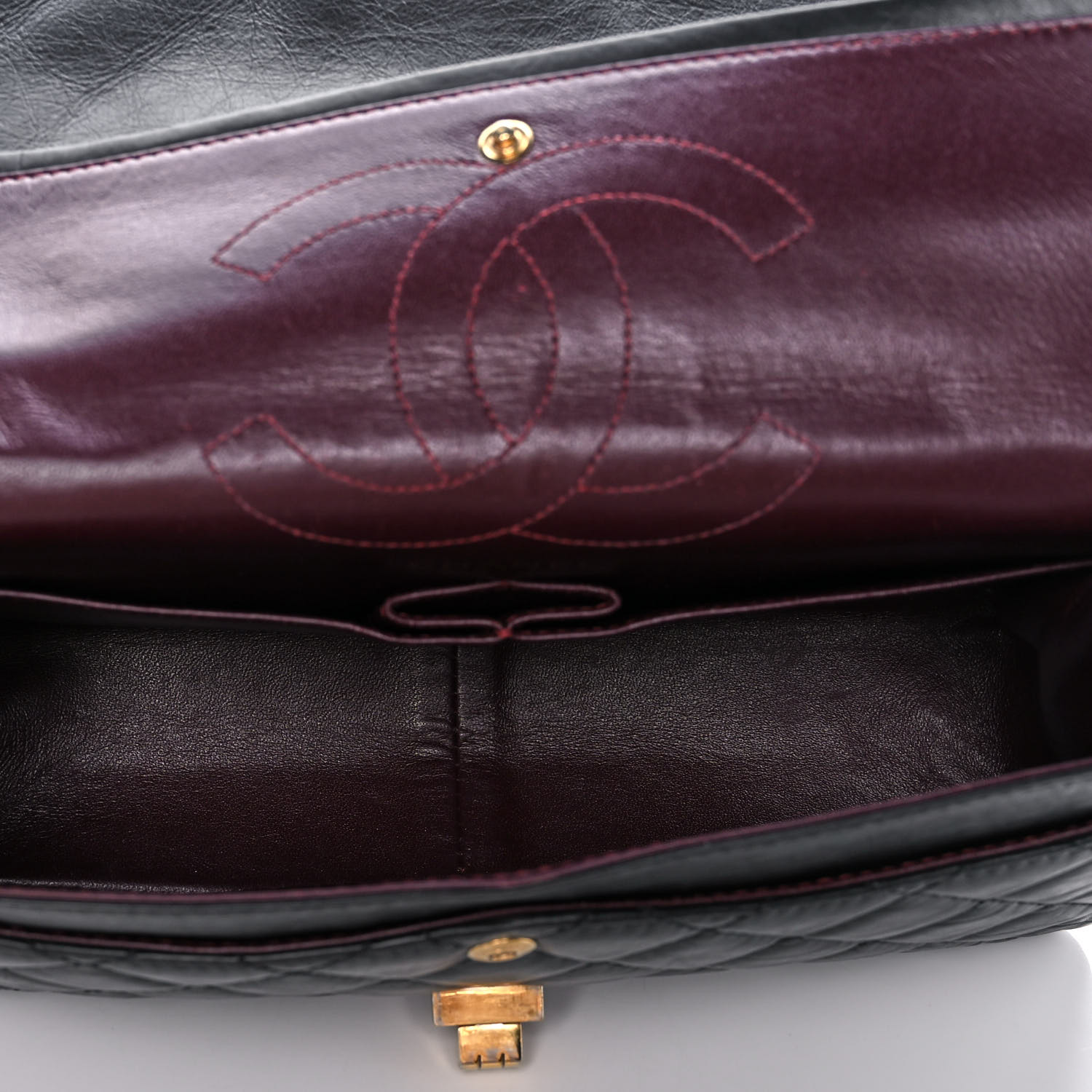 NMAged Calfskin Quilted 2.55 Reissue 226 Flap Black